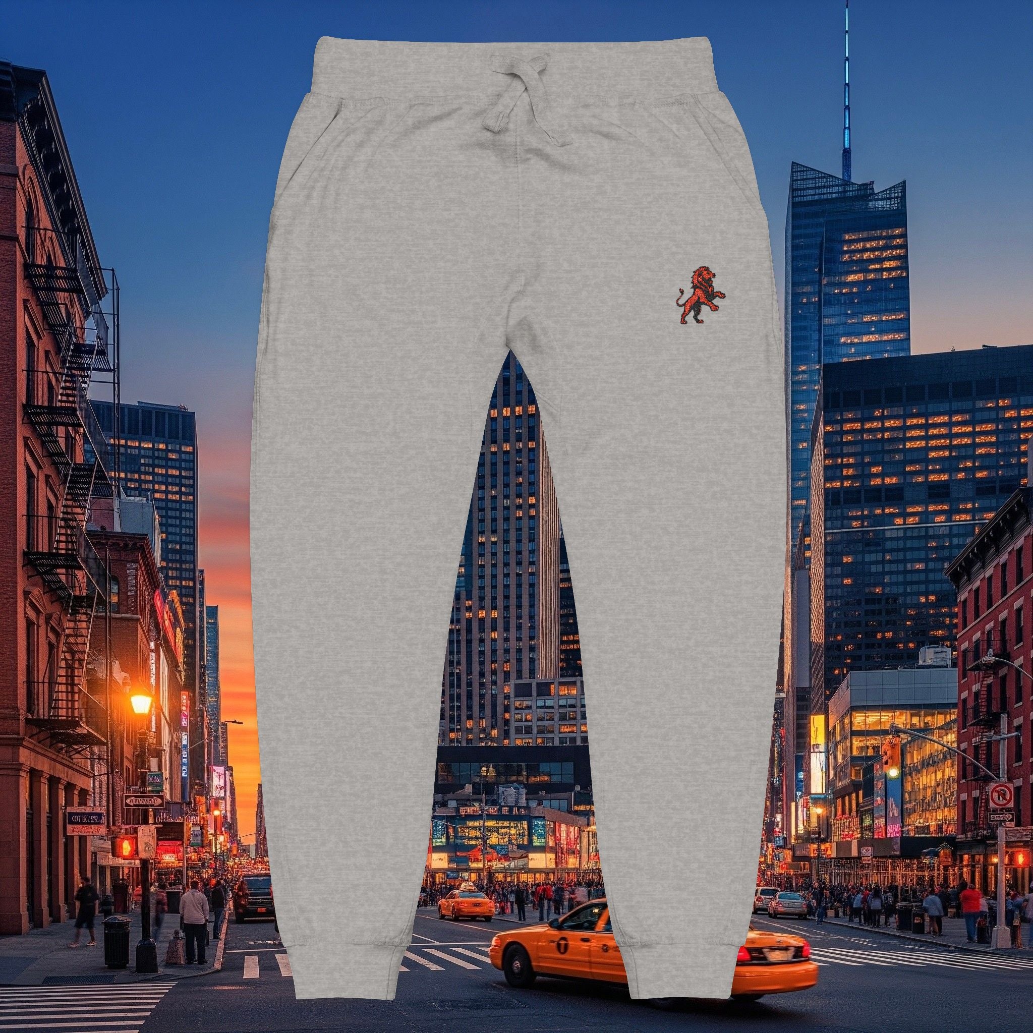 Embroidered Legio Leo Sweatpants — Classic Design Cozy Fleece Joggers