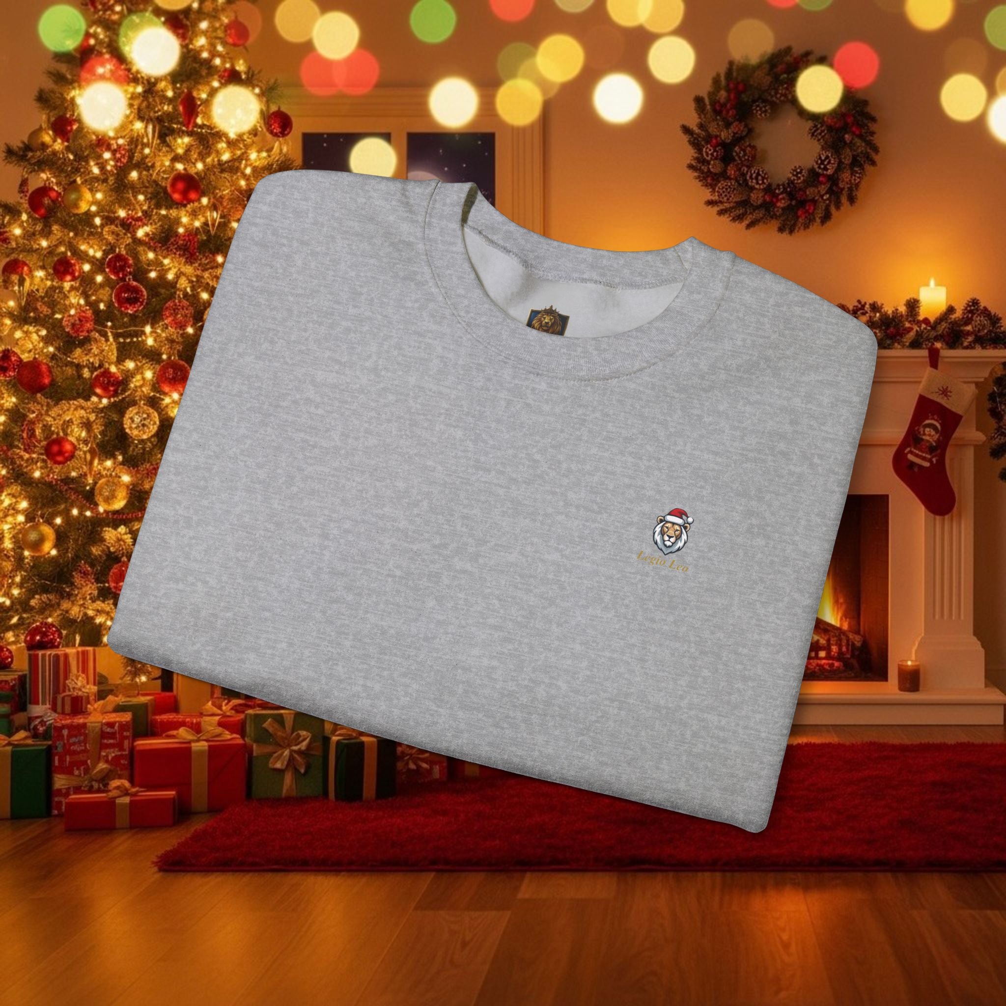 Christmas Holiday Legio Leo by DZ Royal Cozy Unisex Crewneck Sweatshirt for