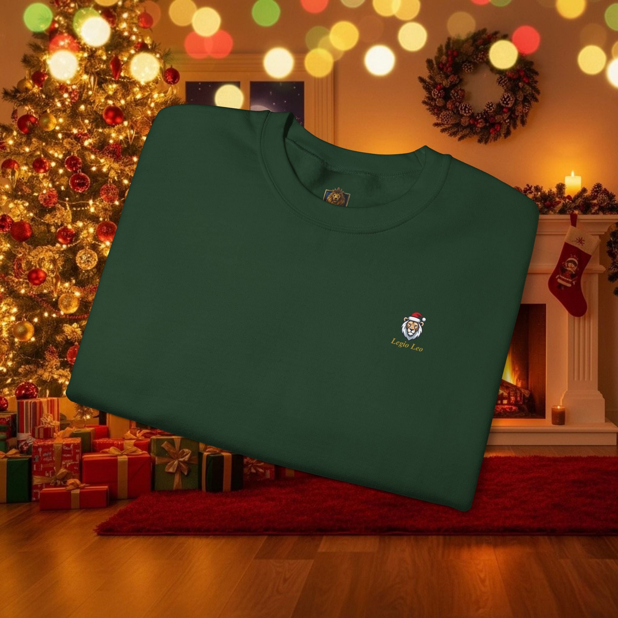 Christmas Holiday Legio Leo by DZ Royal Cozy Unisex Crewneck Sweatshirt for