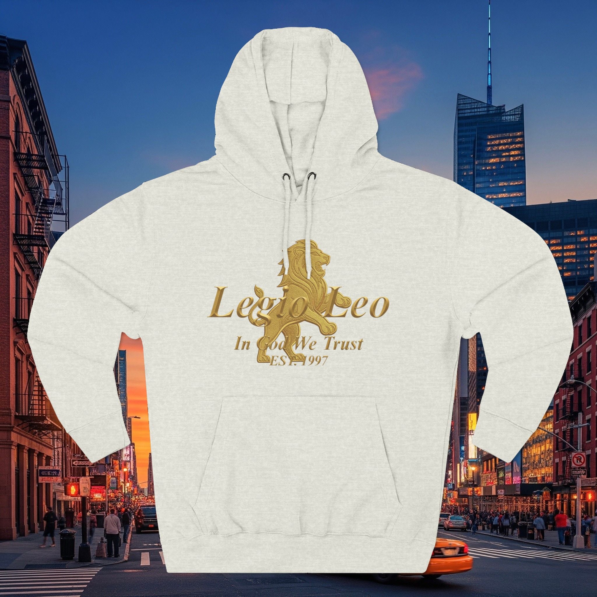 Legio Leo Golden Edition Fleece Hoodie – Minimal Gold Script Pullover