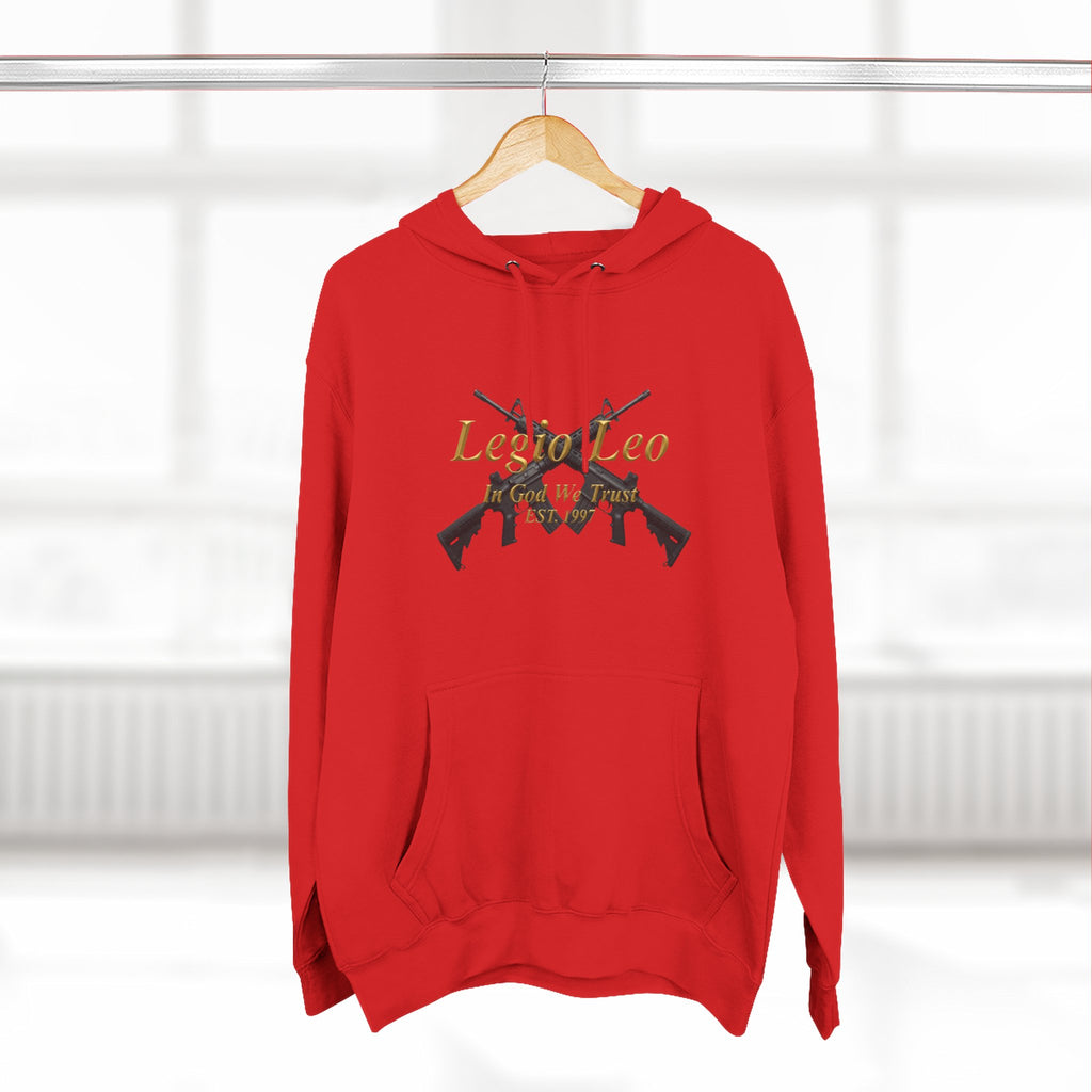 Legio Leo Warrior Fleece Hoodie – Minimal Gold Script Pullover