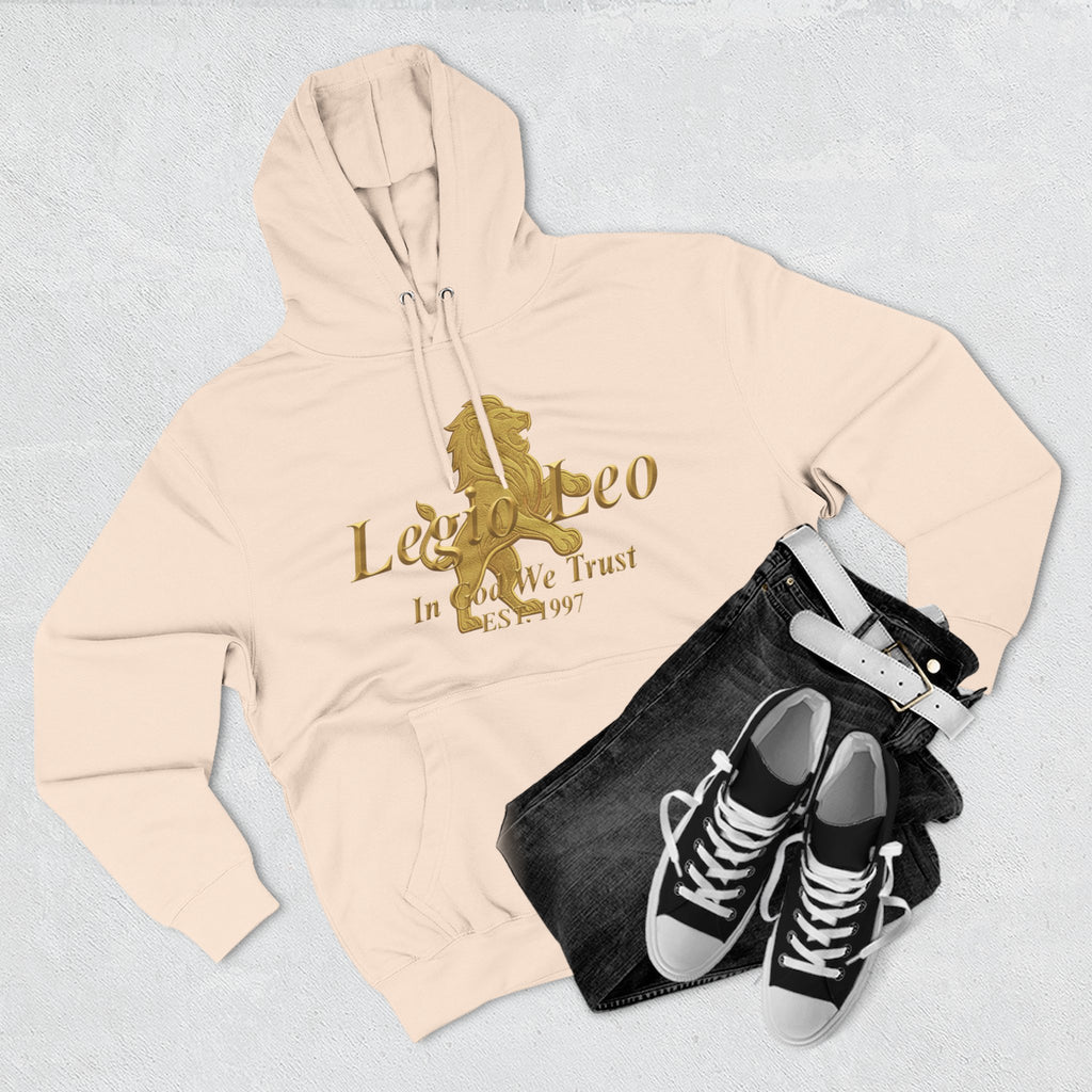 Legio Leo Golden Edition Fleece Hoodie – Minimal Gold Script Pullover