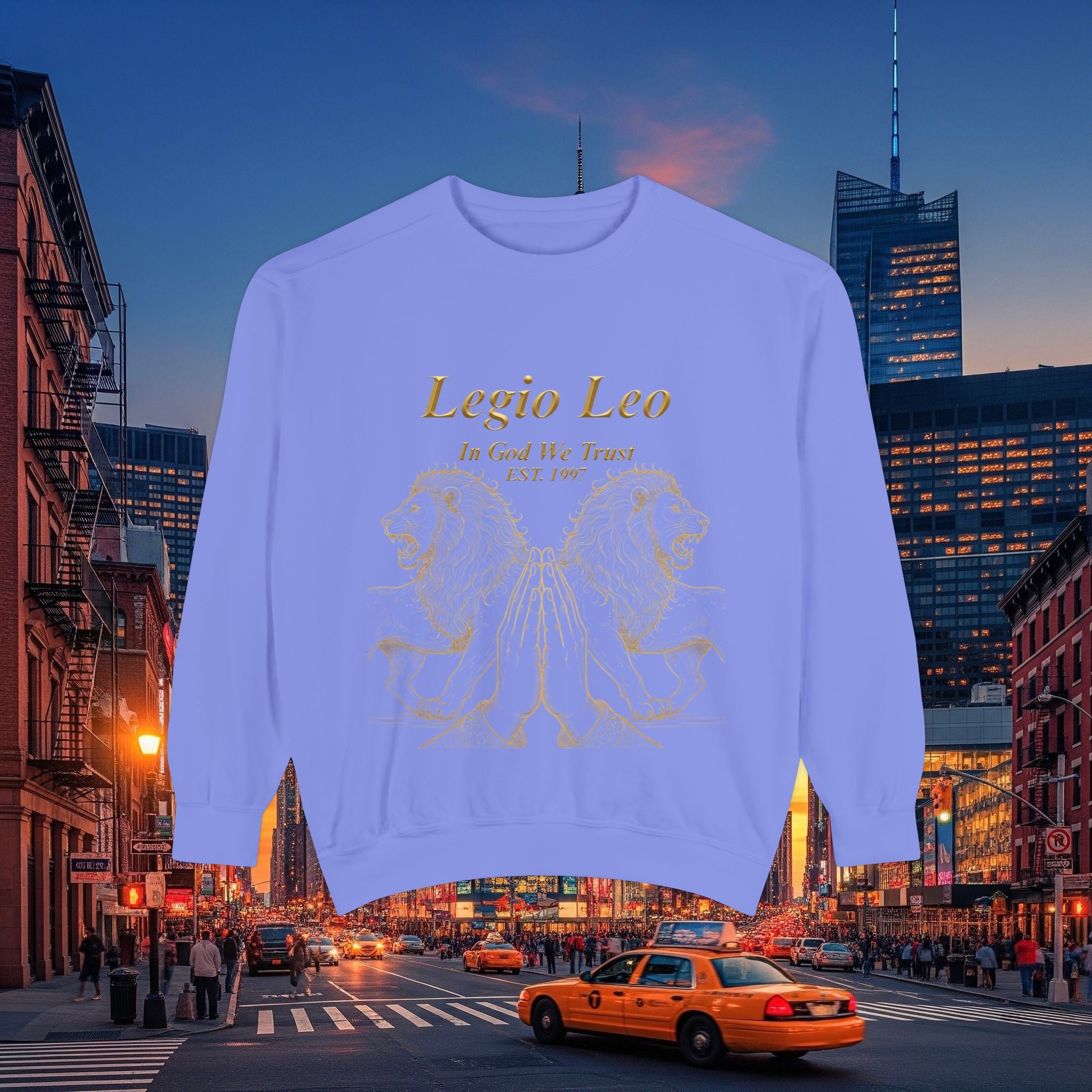 Legio Leo Sweatshirt – Minimal Gold Script Battle Ready Lions Crewneck