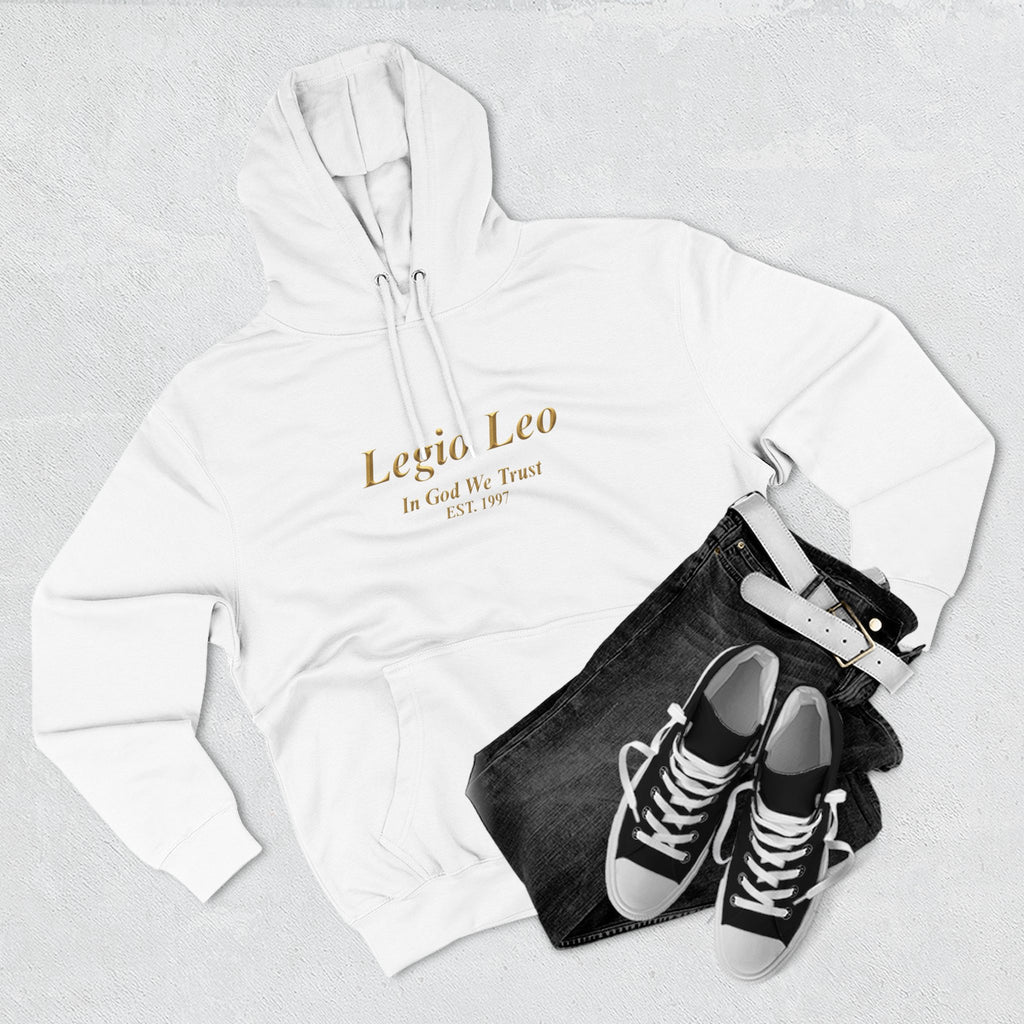 Legio Leo Fleece Hoodie – Minimal Gold Script Pullover
