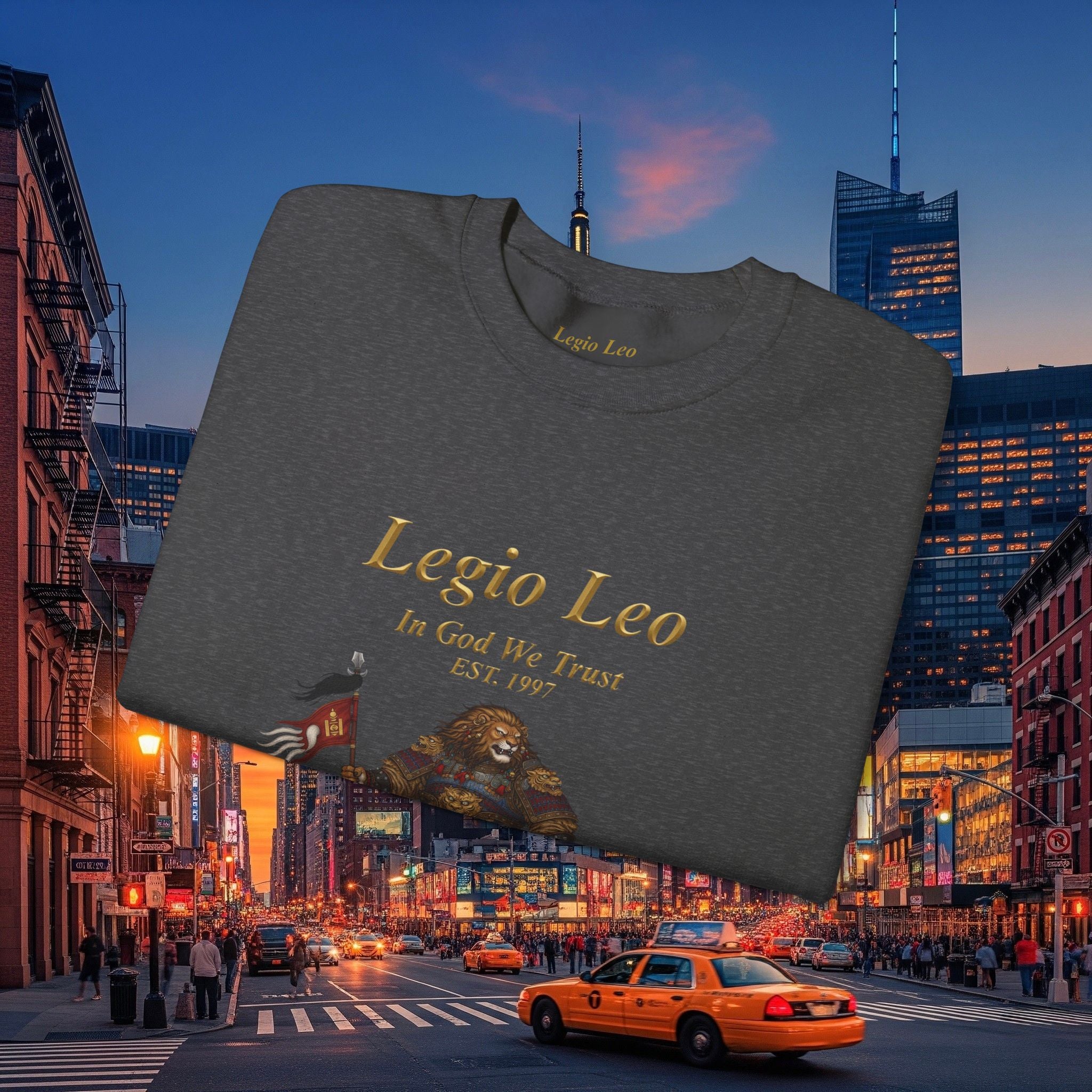 Legio Leo Cozy Crewneck Sweatshirt | Mongol Warrior Design
