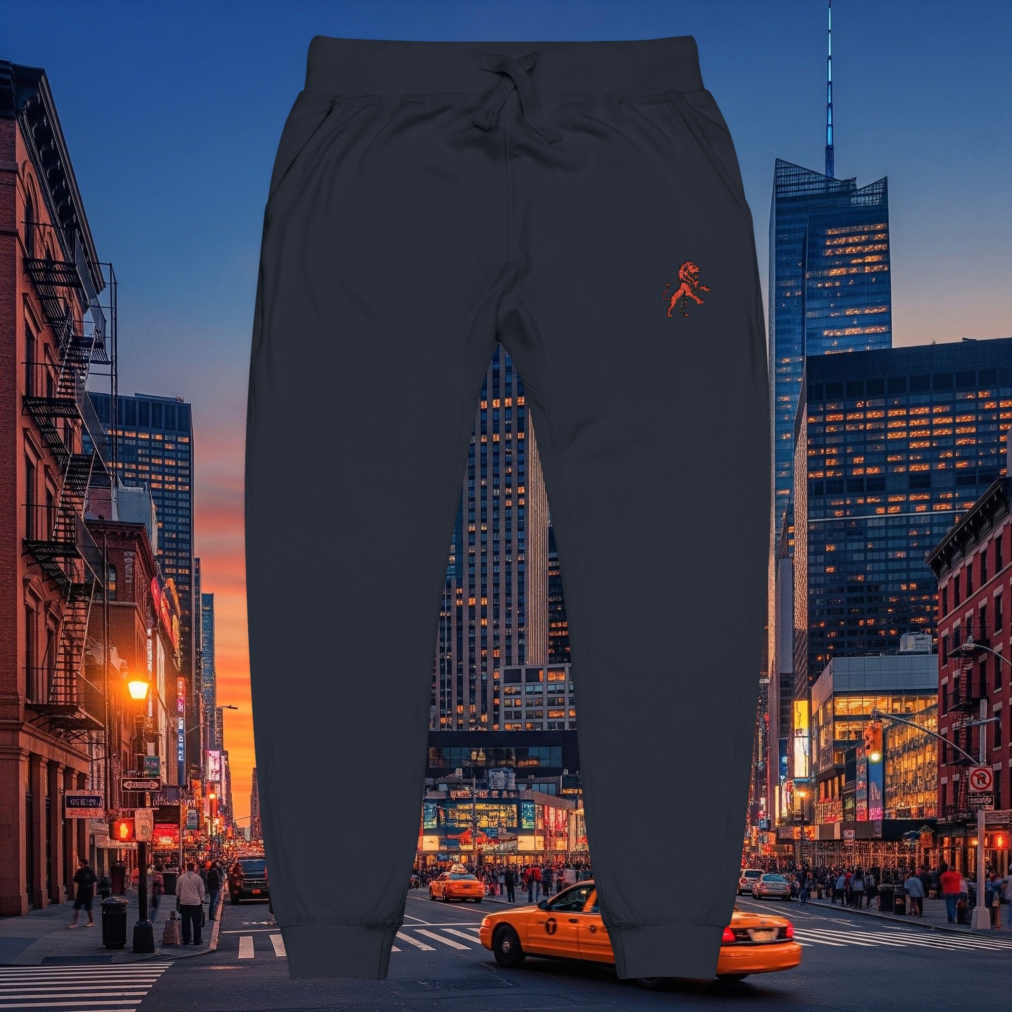 Embroidered Legio Leo Sweatpants — Classic Design Cozy Fleece Joggers