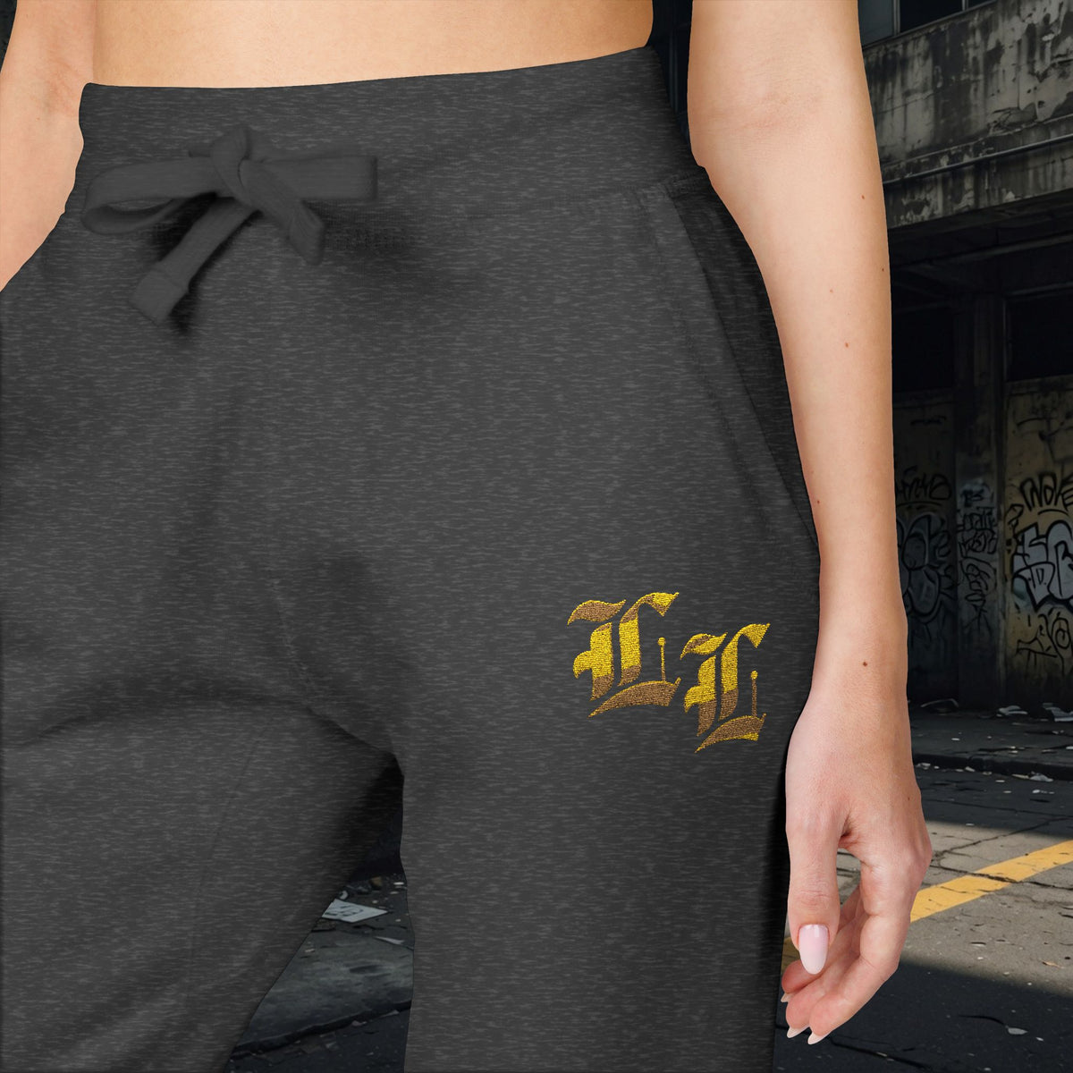 Legio Leo Embroidered Streetwear Fleece Sweatpants