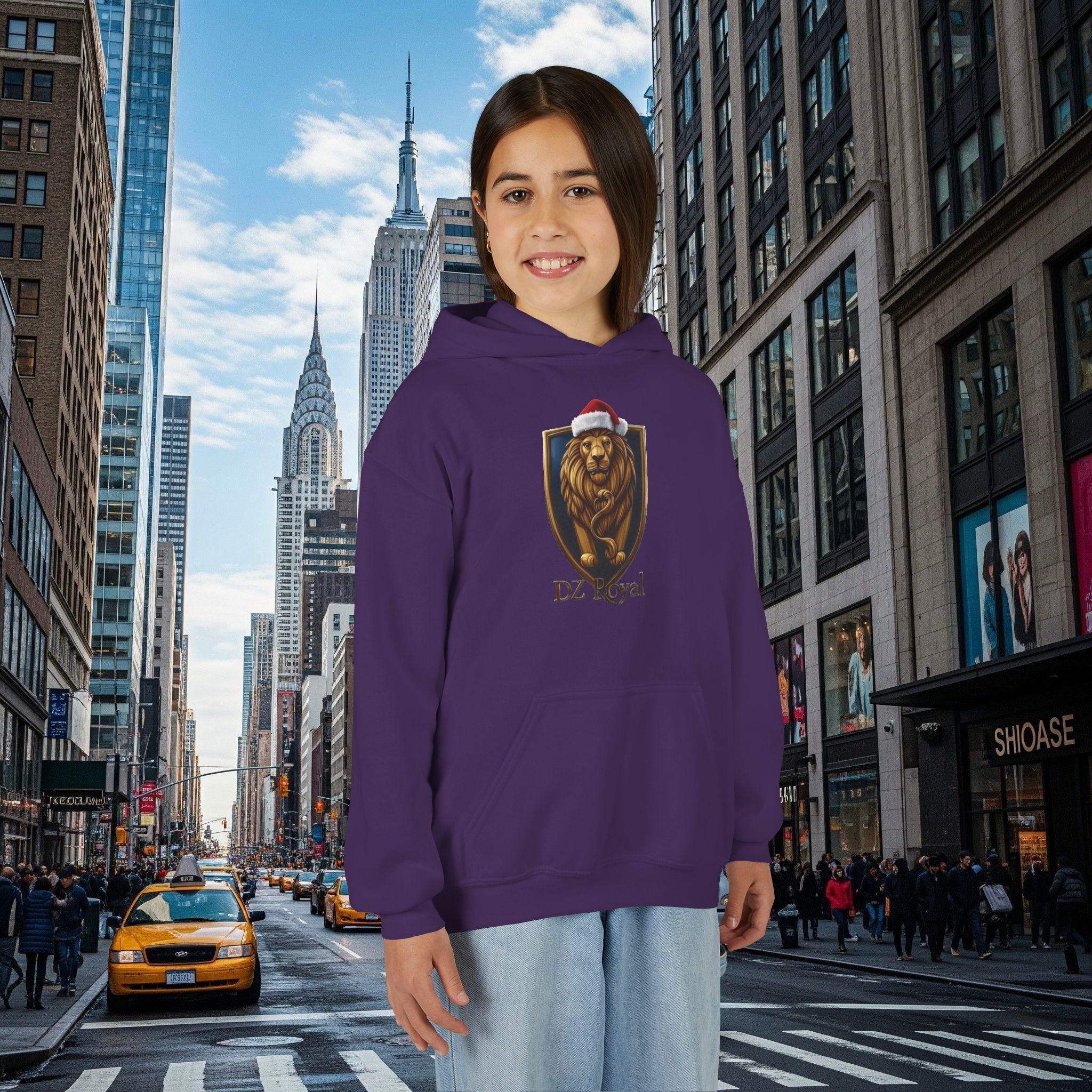 DZ Royal’s Christmas Youth Hoodie (Grown Lion)