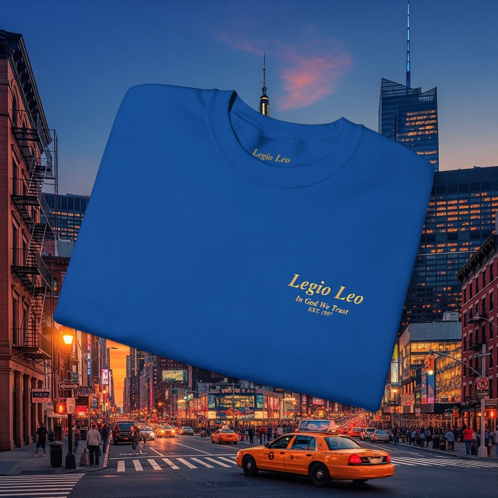 Legio Leo Crewneck Sweatshirt | In God We Trust Embroidery