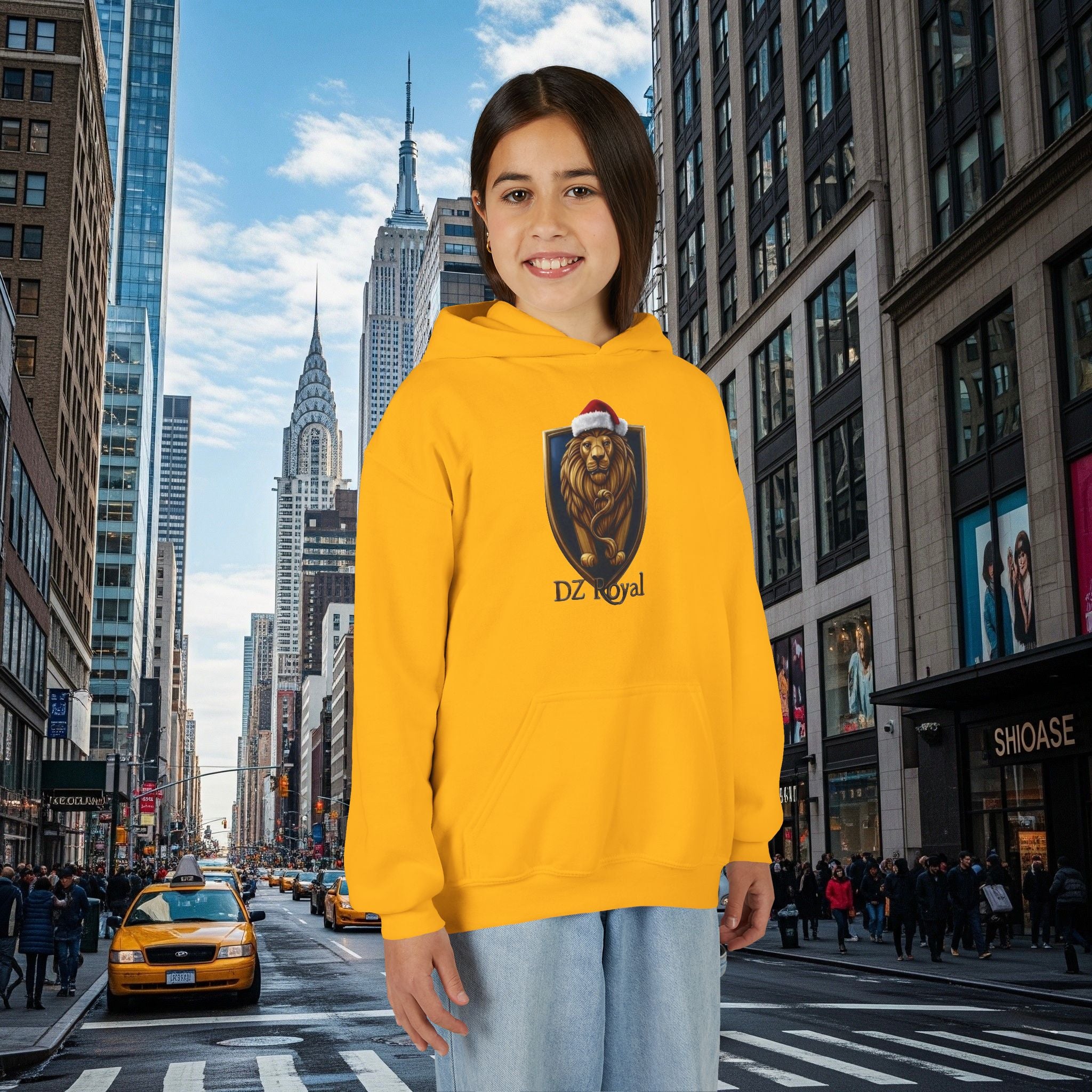 DZ Royal’s Christmas Youth Hoodie (Grown Lion)