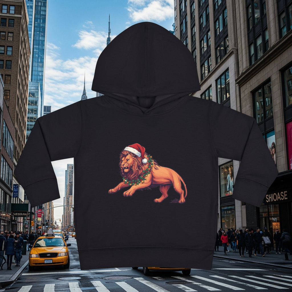 Christmas Legio Leo’s Toddler Pullover Fleece Hoodie (Grown Lion)