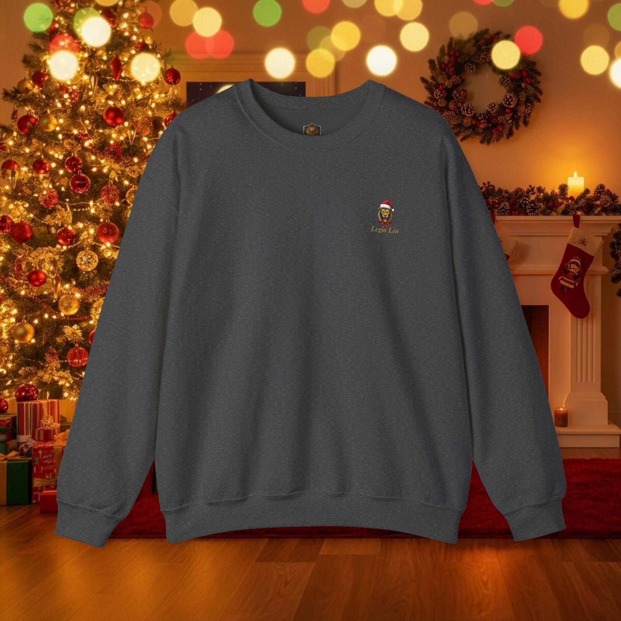 Christmas Holiday Legio Leo by DZ Royal Cozy Unisex Crewneck Sweatshirt for