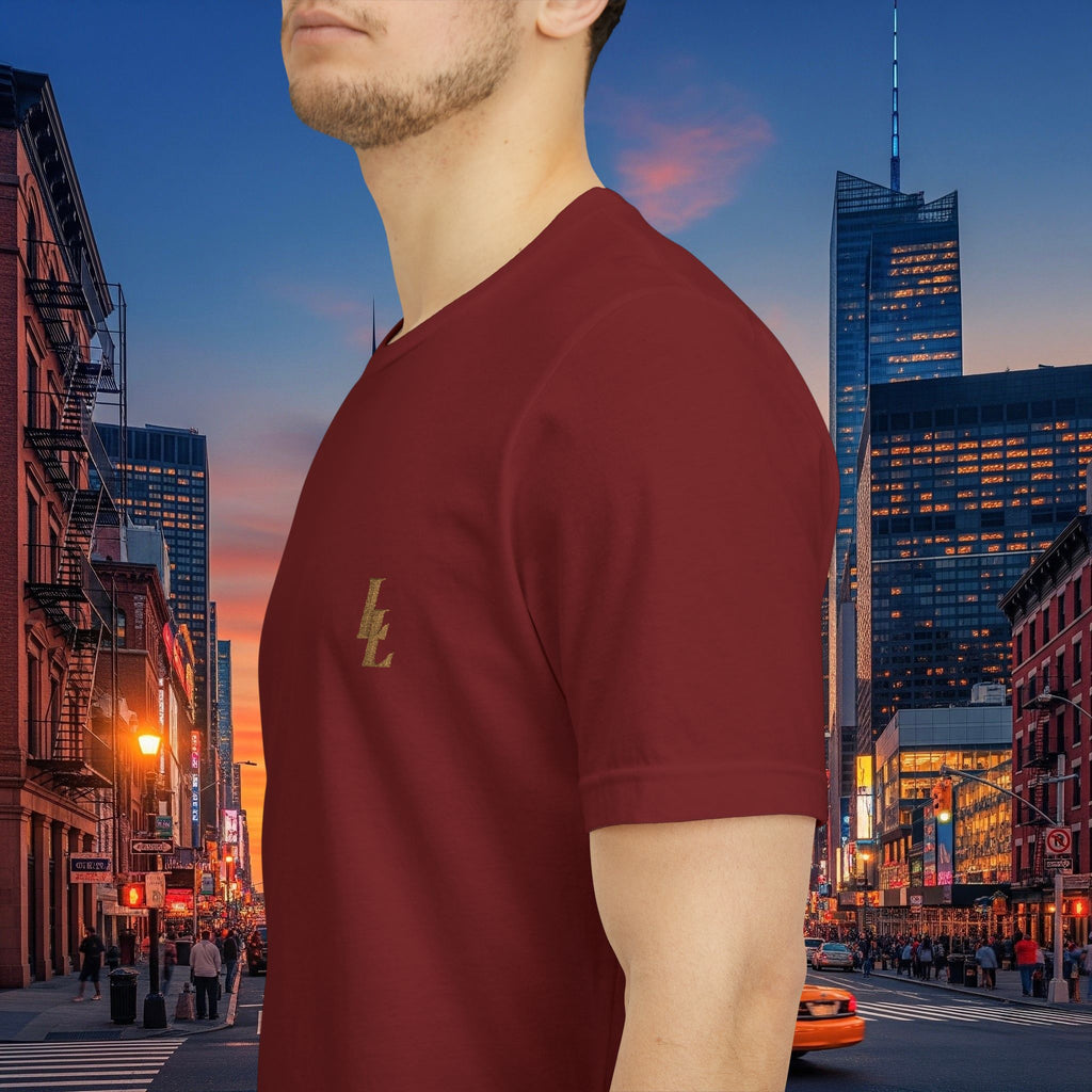 Legio Leo by DZ Royal Tee — Overlapping L’s Embroidered Short Sleeve T-Shirt