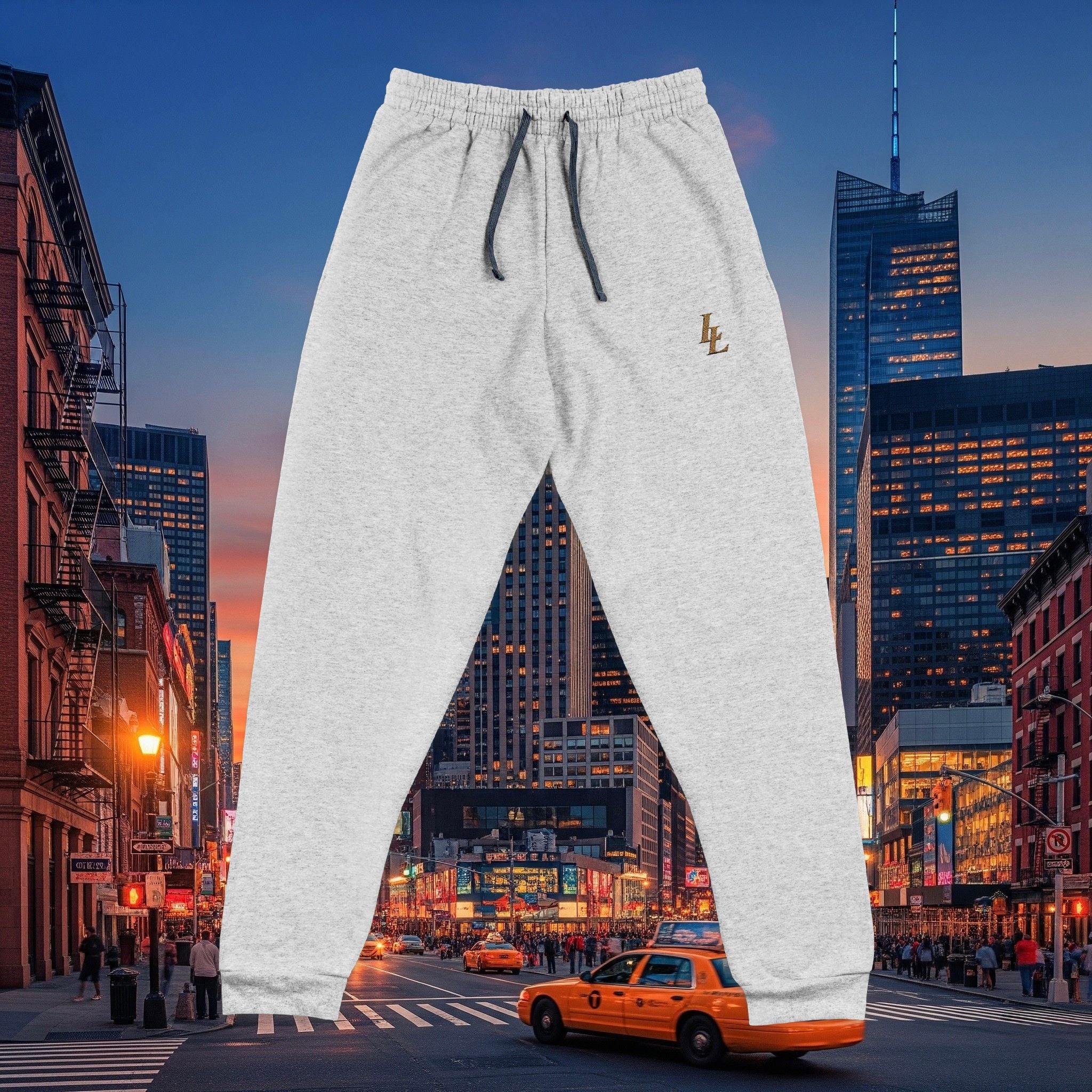 Legio Leo by DZ Royal Embroidered Joggers | Overlapping L’s Design