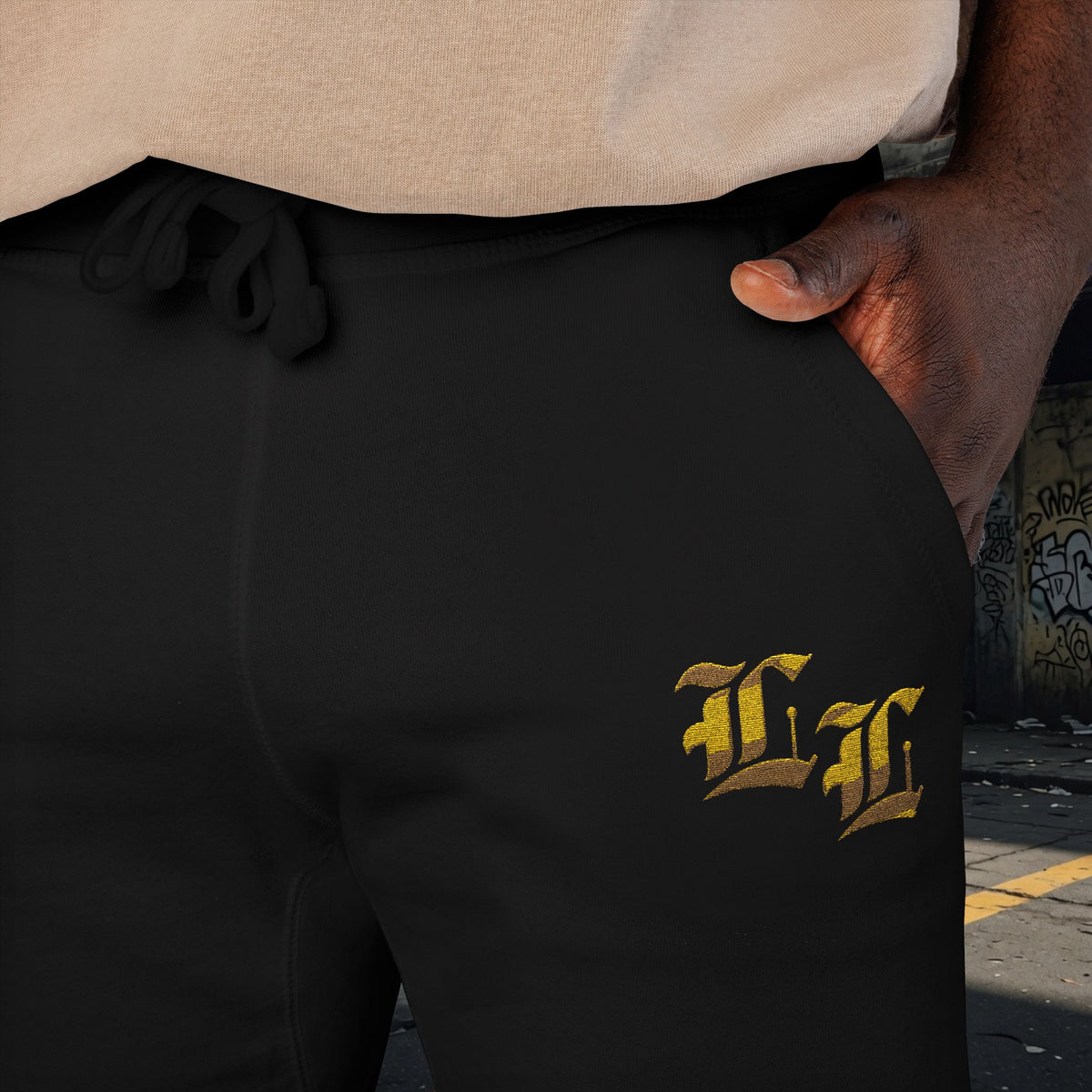 Legio Leo Embroidered Streetwear Fleece Sweatpants