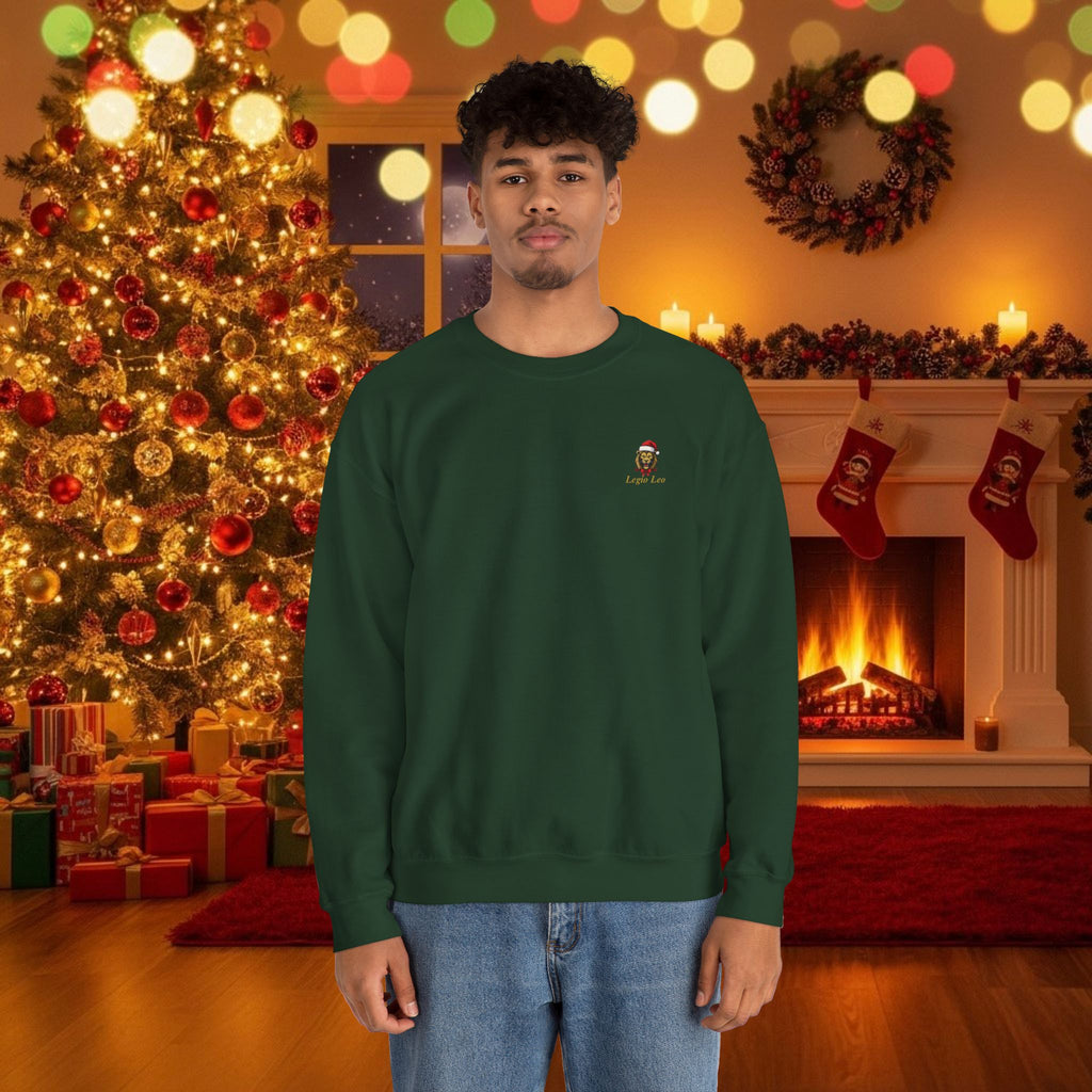 Christmas Holiday Legio Leo by DZ Royal Cozy Unisex Crewneck Sweatshirt for