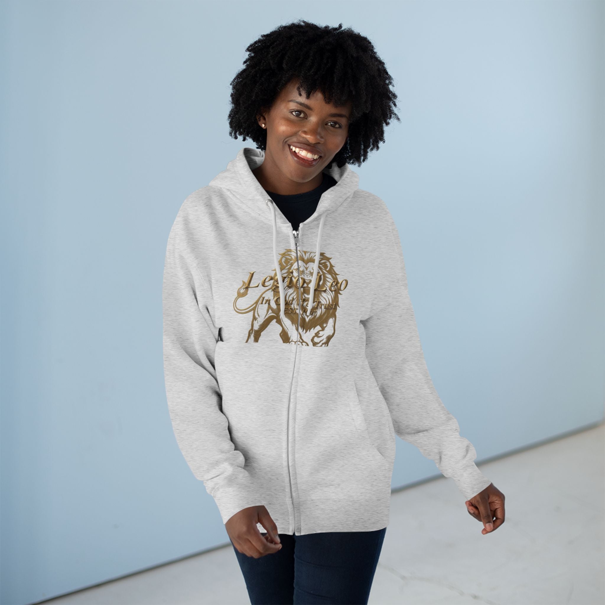 Legio Leo Warrior Zip Hoodie — "Fierce" Definition Streetwear