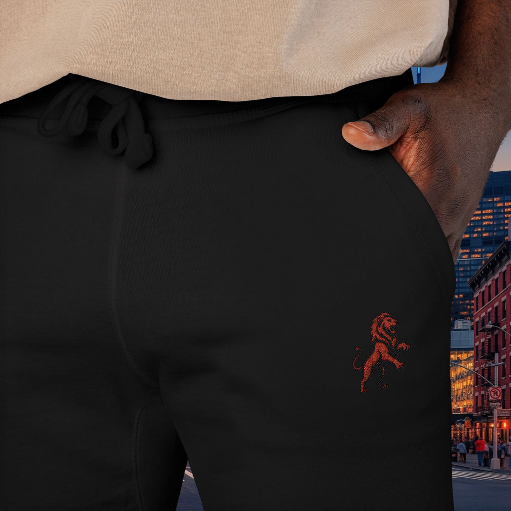 Embroidered Legio Leo Sweatpants — Classic Design Cozy Fleece Joggers
