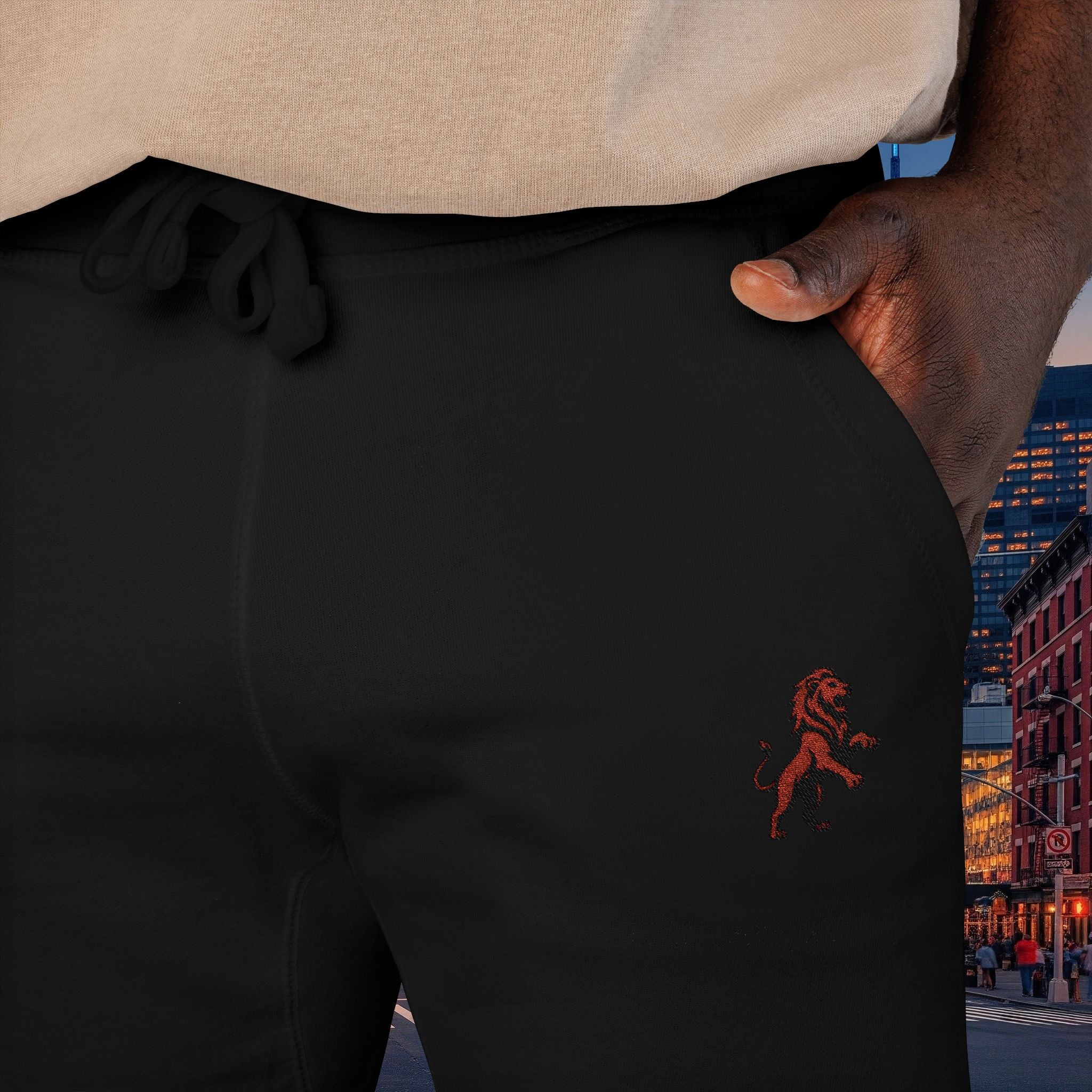 Embroidered Legio Leo Sweatpants — Classic Design Cozy Fleece Joggers
