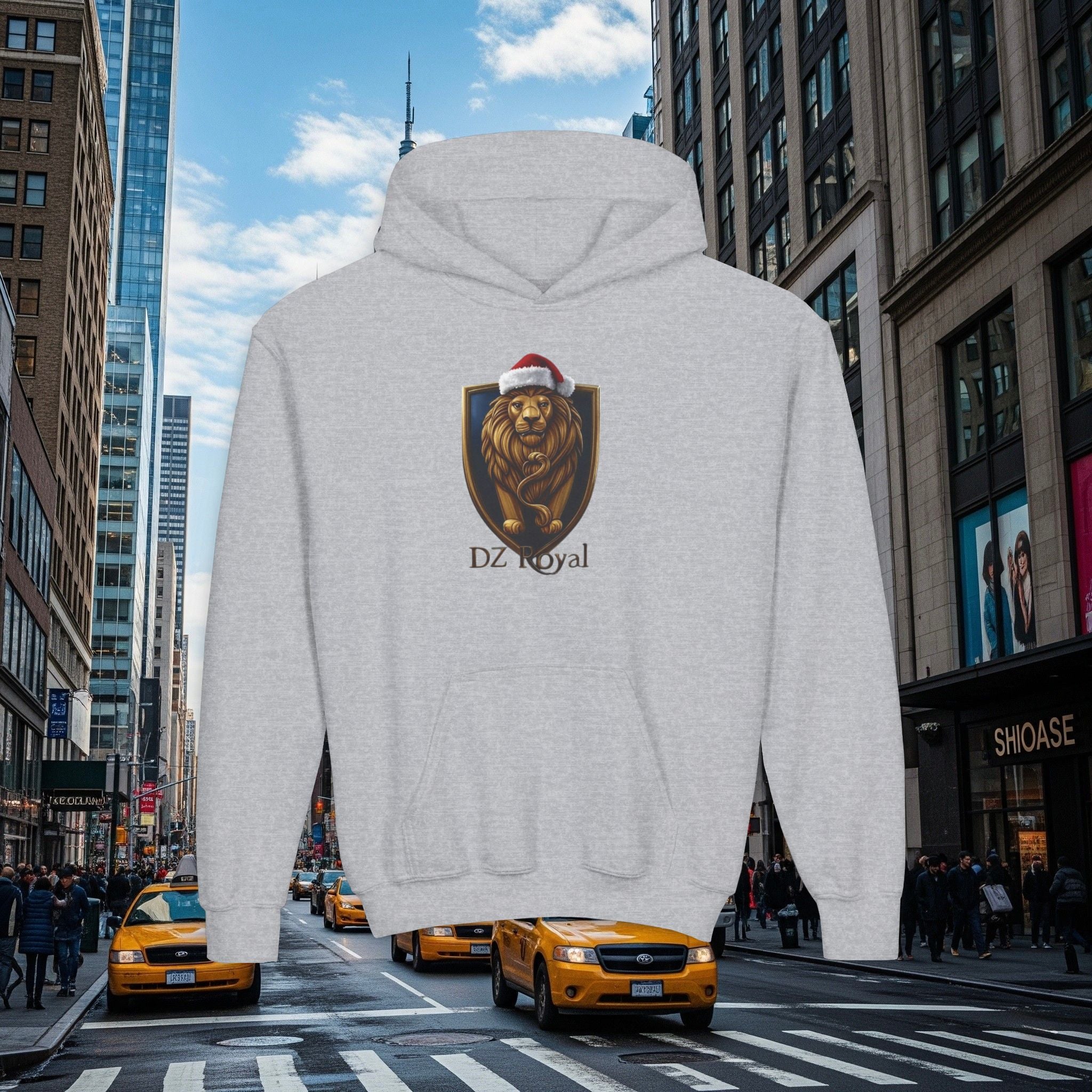 DZ Royal’s Christmas Youth Hoodie (Grown Lion)