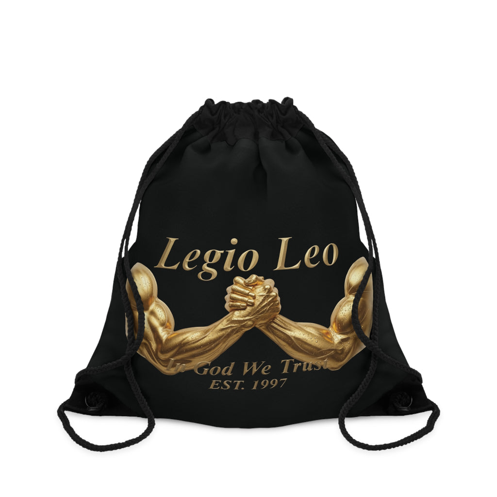 Legio Leo Drawstring Bag — Show of Strength Emblem, 'In God We Trust' Gym Sack