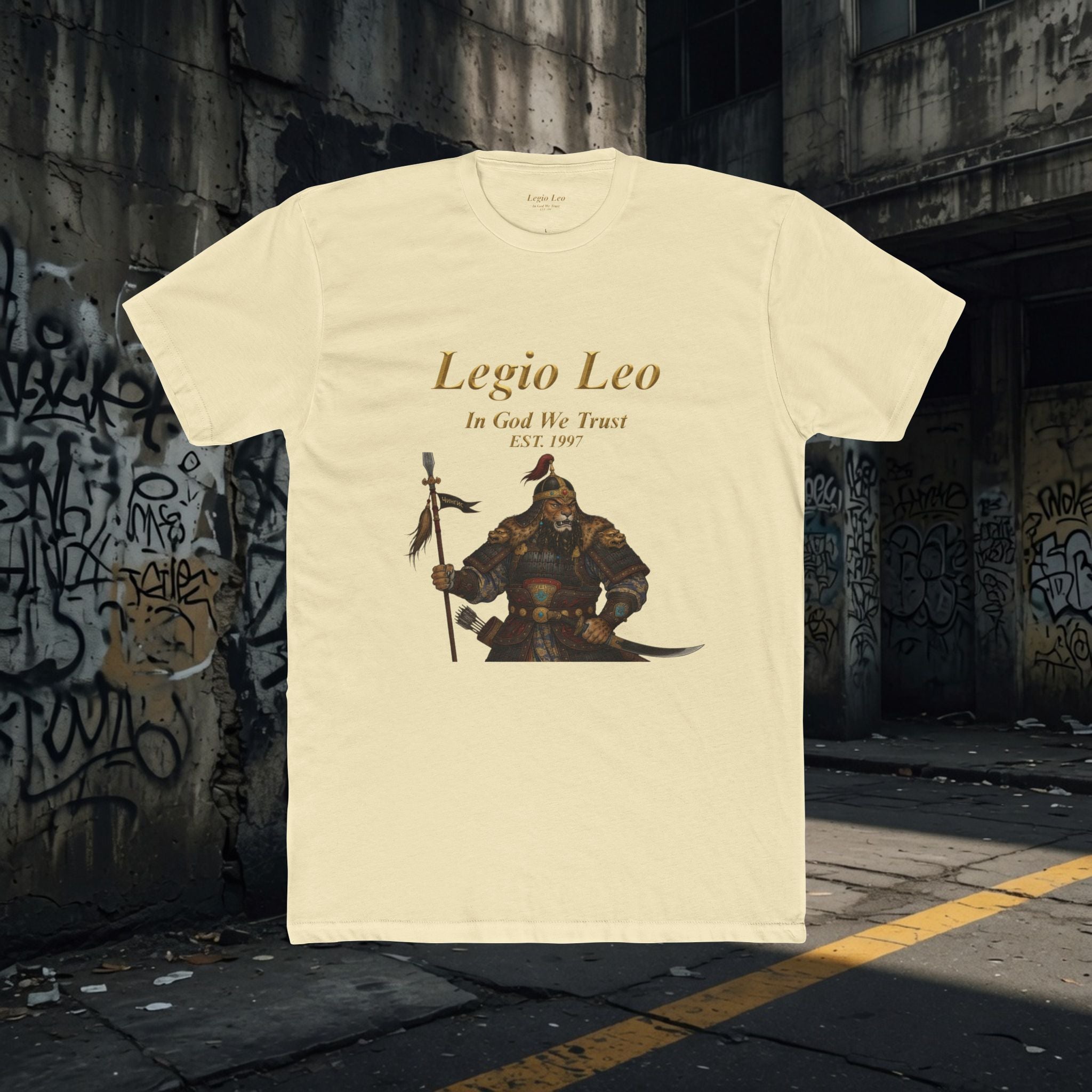 Legio Leo Warrior T-Shirt – “In God We Trust” Mongol Inspired Fighter Tee