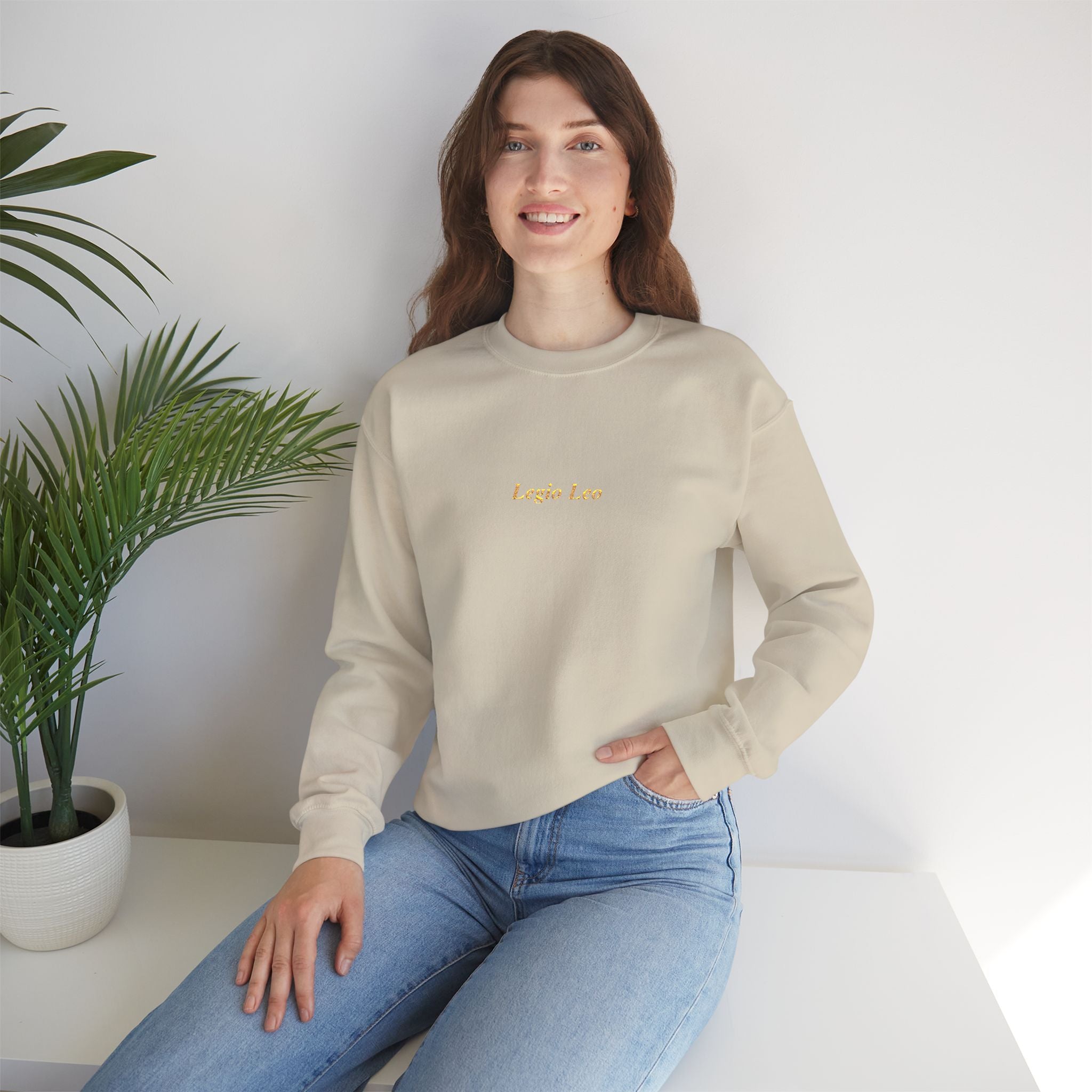 Legio Leo Crewneck Sweatshirt | Legio Leo Design Embroidered
