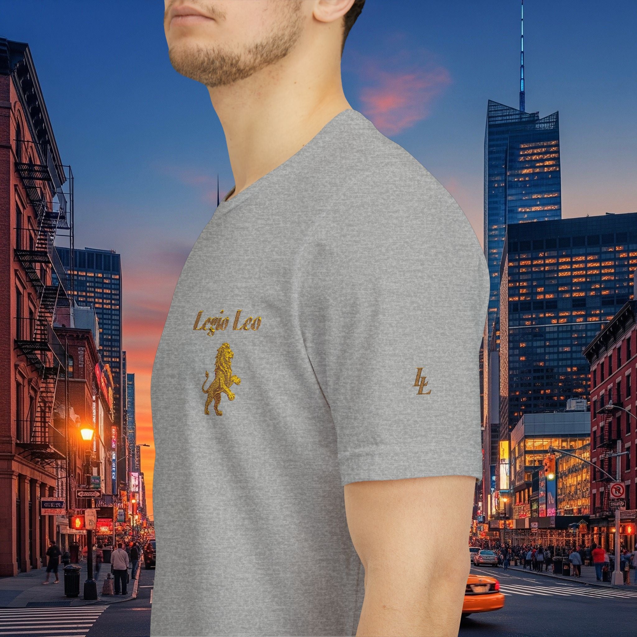 Legio Leo — Legio Leo & Golden Lion Embroidered Short Sleeve T-Shirt