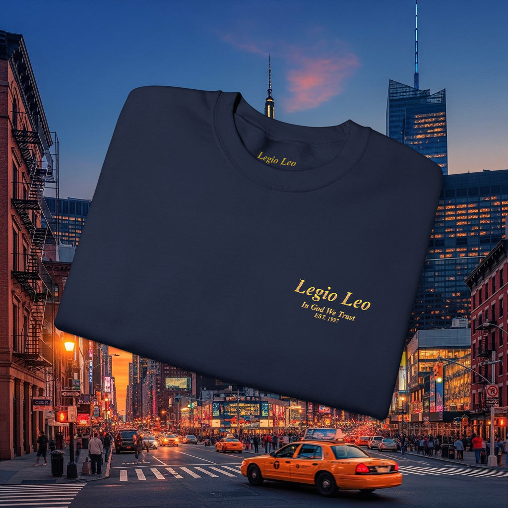 Legio Leo Crewneck Sweatshirt | In God We Trust Embroidery