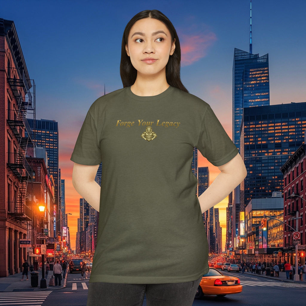 Forge Your Legacy T‑Shirt — Inspirational Vintage Emblem Tee