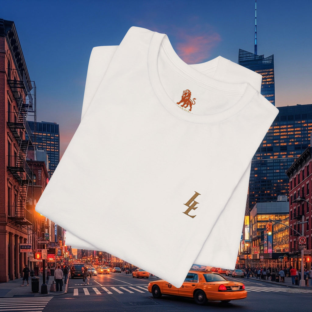 Legio Leo by DZ Royal Tee — Overlapping L’s Embroidered Short Sleeve T-Shirt
