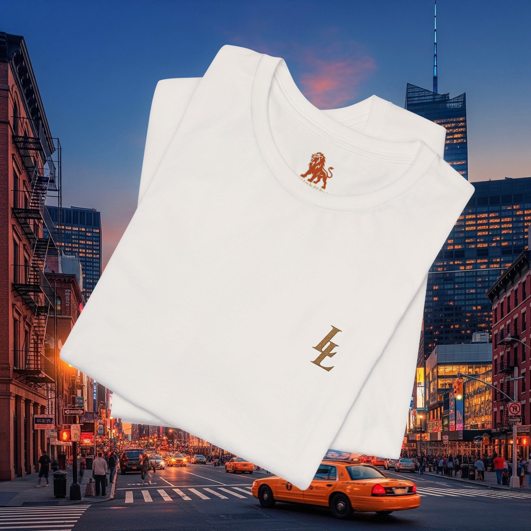 Legio Leo by DZ Royal Tee — Overlapping L’s Embroidered Short Sleeve T-Shirt