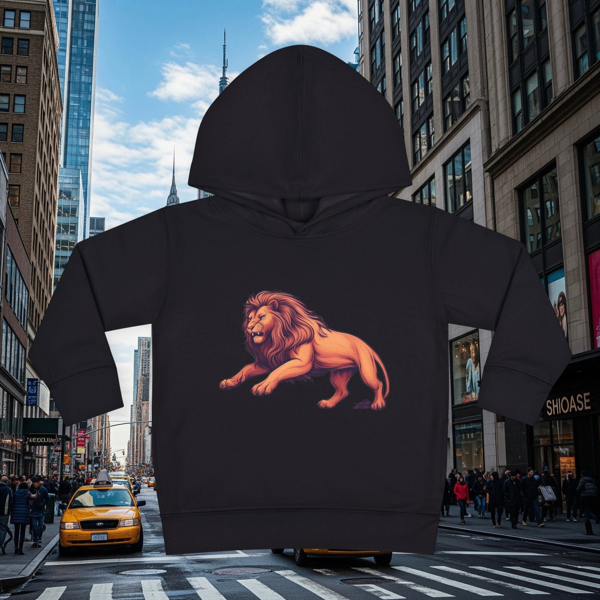 Legio Leo’s Toddler Pullover Fleece Hoodie (Grown Lion)