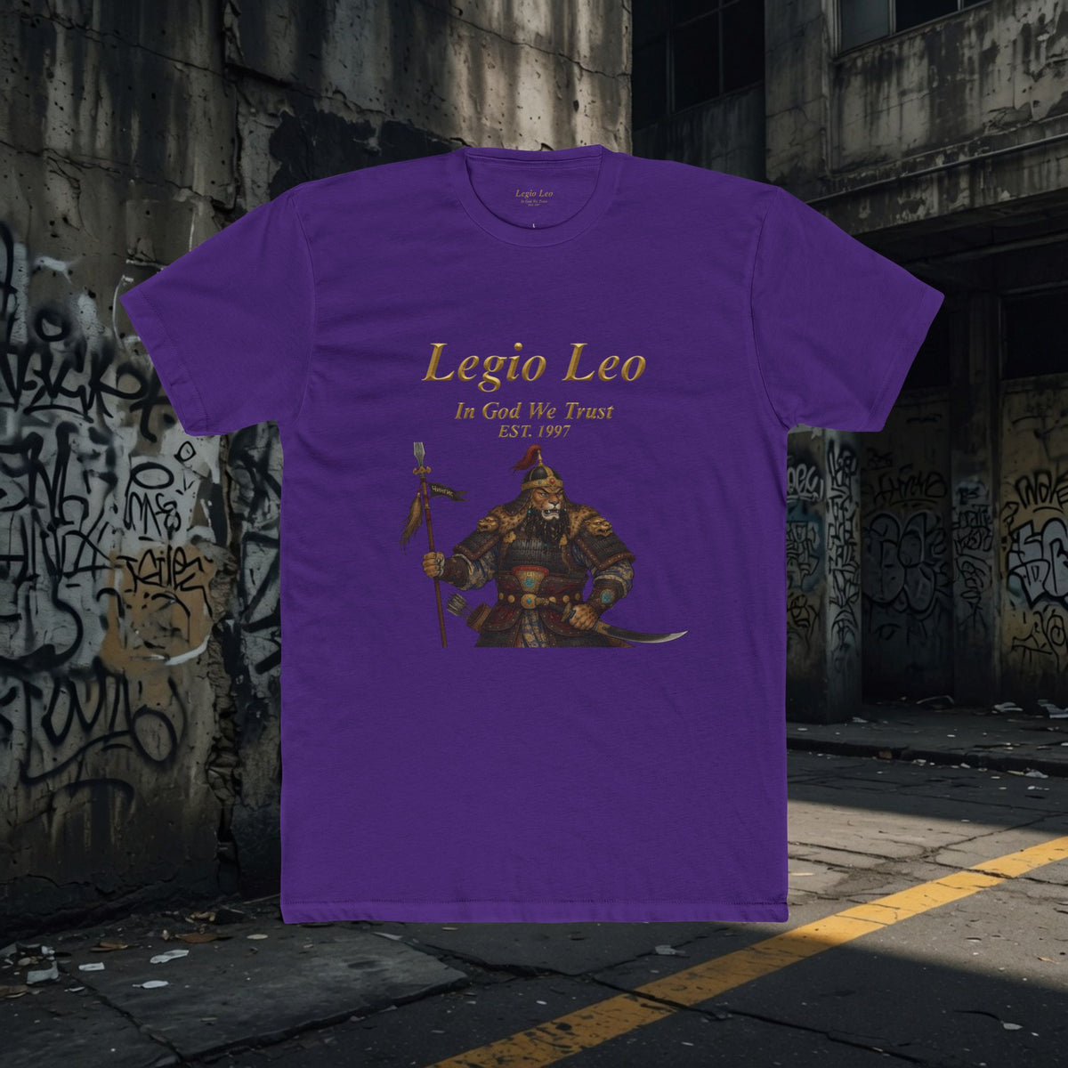 Legio Leo Warrior T-Shirt – “In God We Trust” Mongol Inspired Fighter Tee