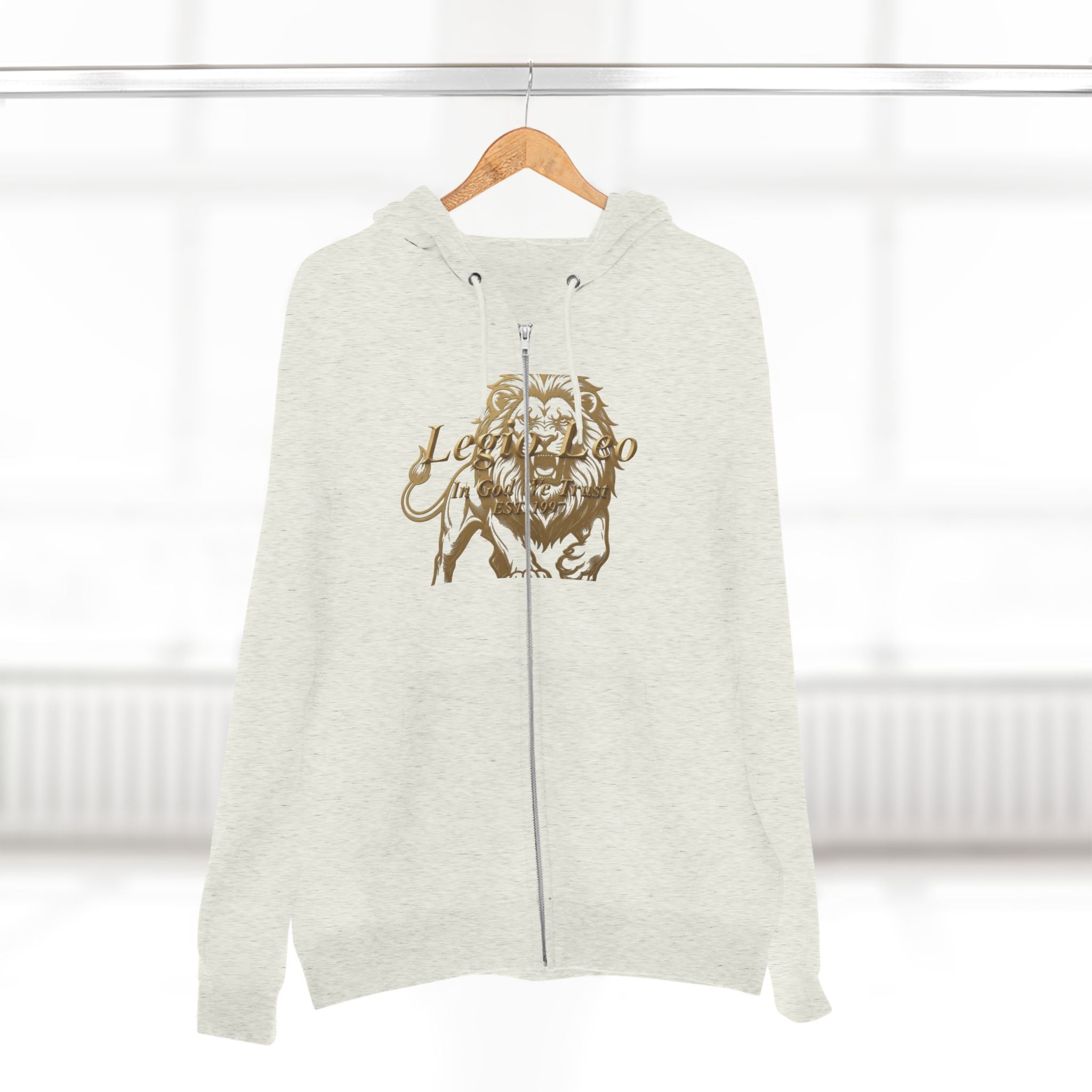 Legio Leo Warrior Zip Hoodie — "Fierce" Definition Streetwear