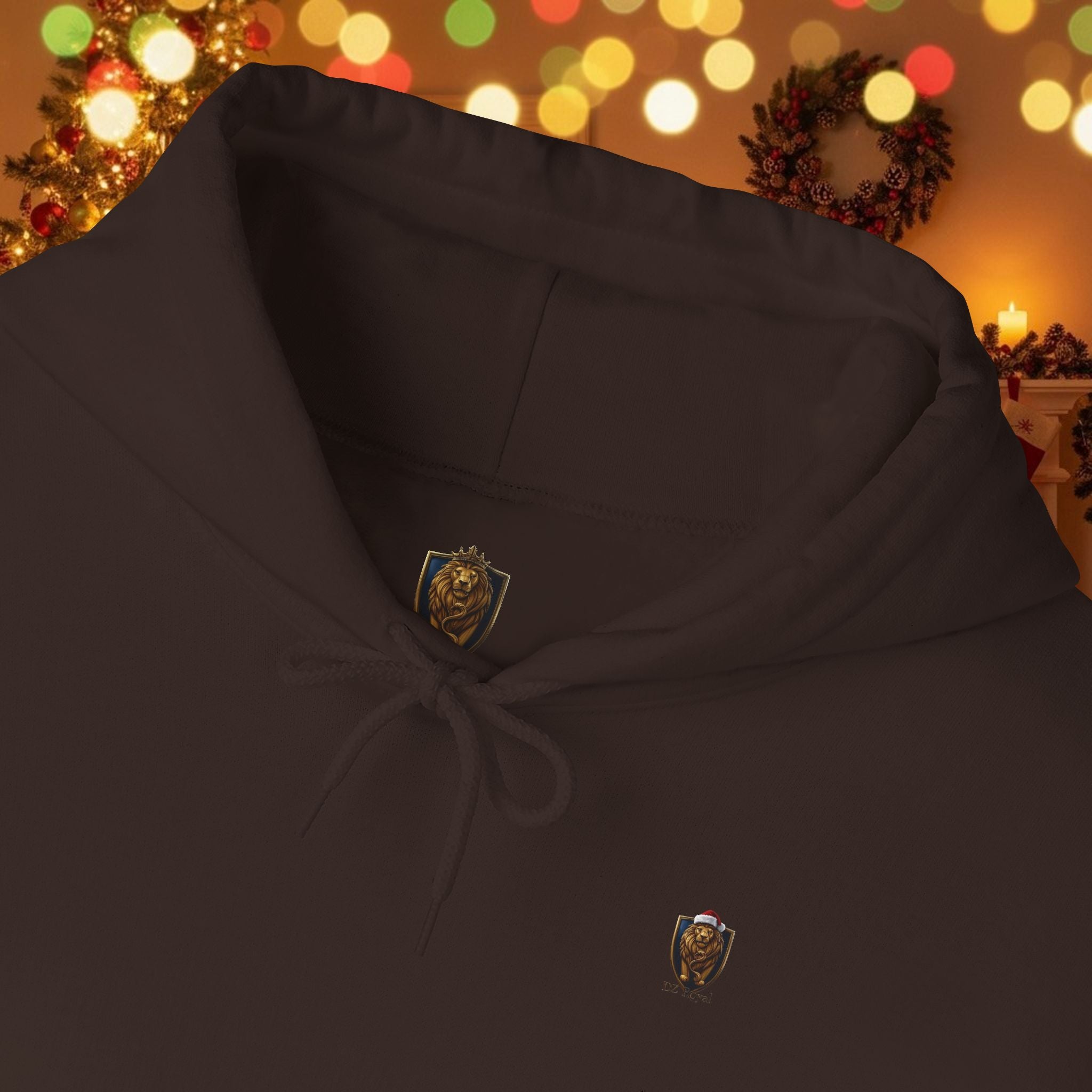 Christmas Holiday DZ Royal Cozy Unisex Hooded Sweatshirt