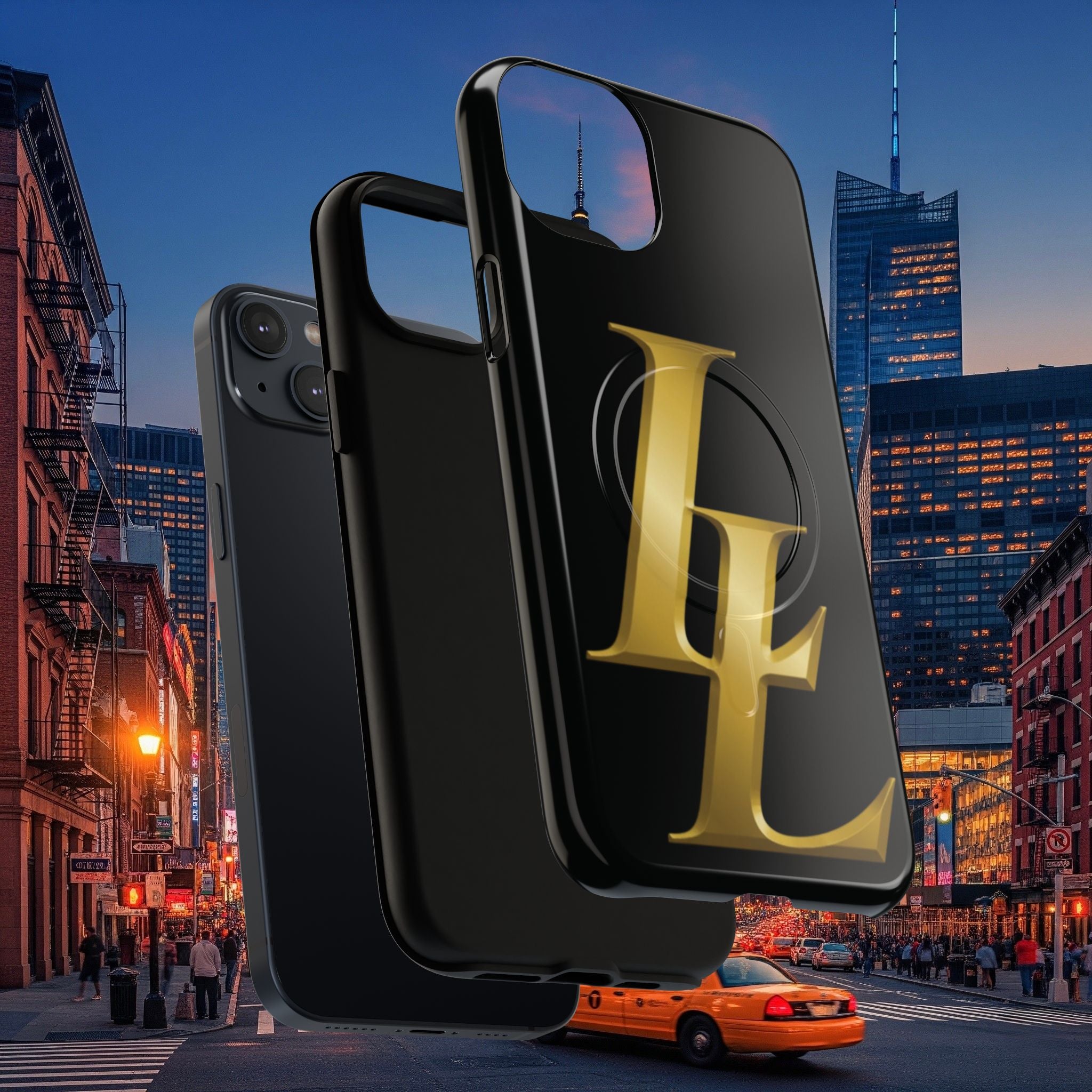 Stylish Tough Magnetic Phone Case | Overlapping L’s Design