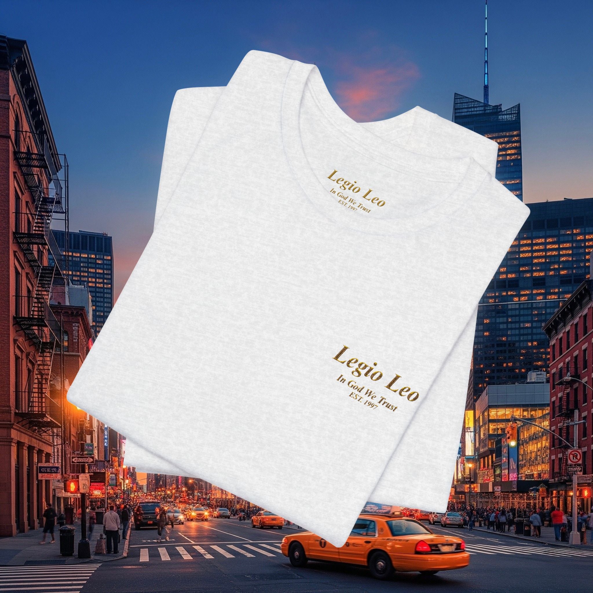 Legio Leo Tee — Embroidered (In God We Trust) Short Sleeve T-Shirt