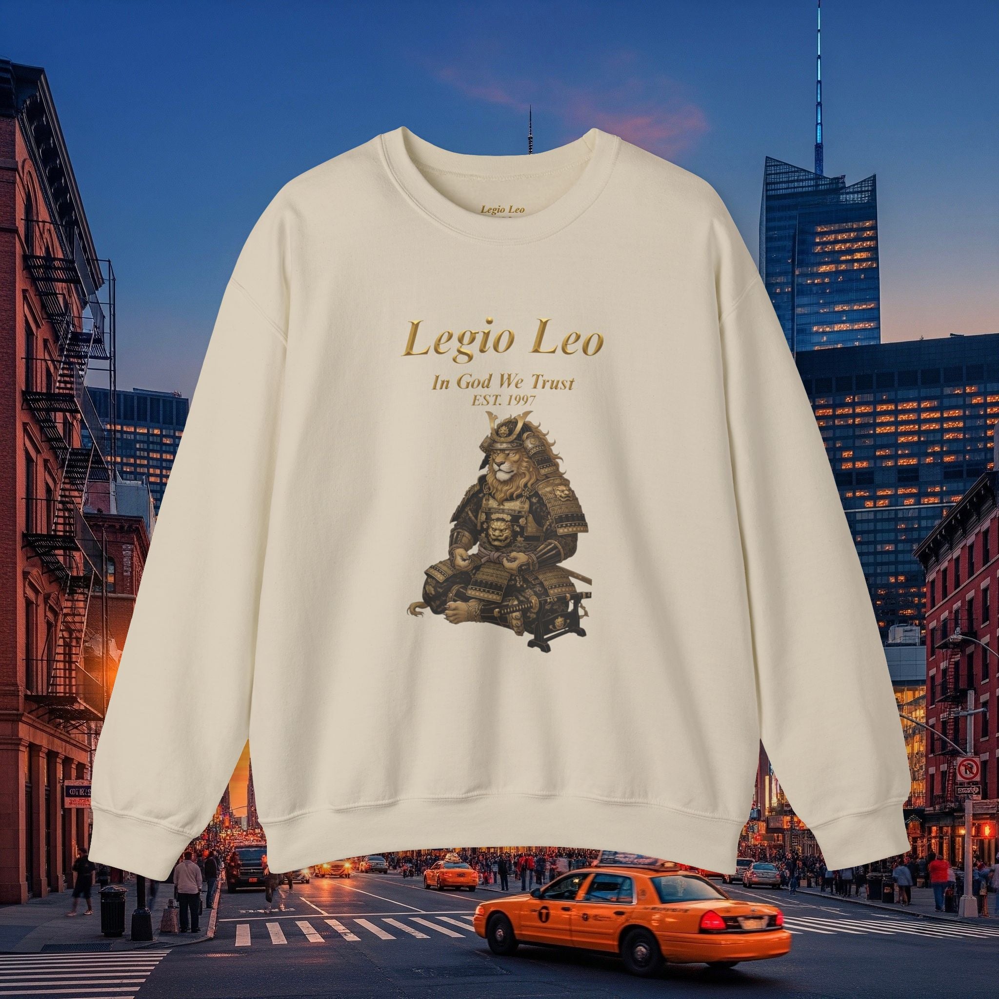 Legio Leo Cozy Crewneck Sweatshirt | Peaceful Samurai Warrior