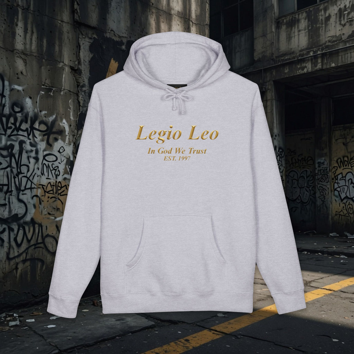 Legio Leo | In God We Trust | Unisex Heavyweight Hooded Sweatshirt