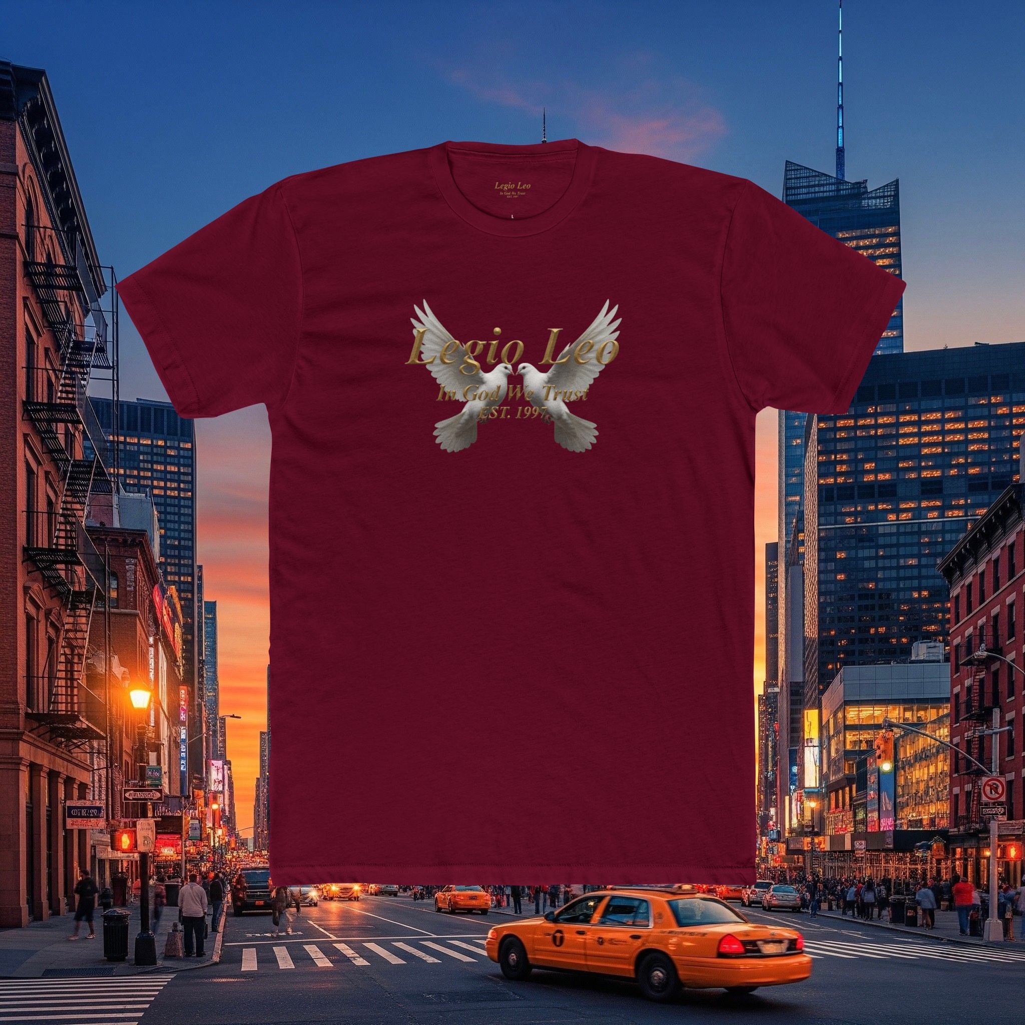Crew Tee — 'Peaceful' Dove Graphic Cotton T‑Shirt