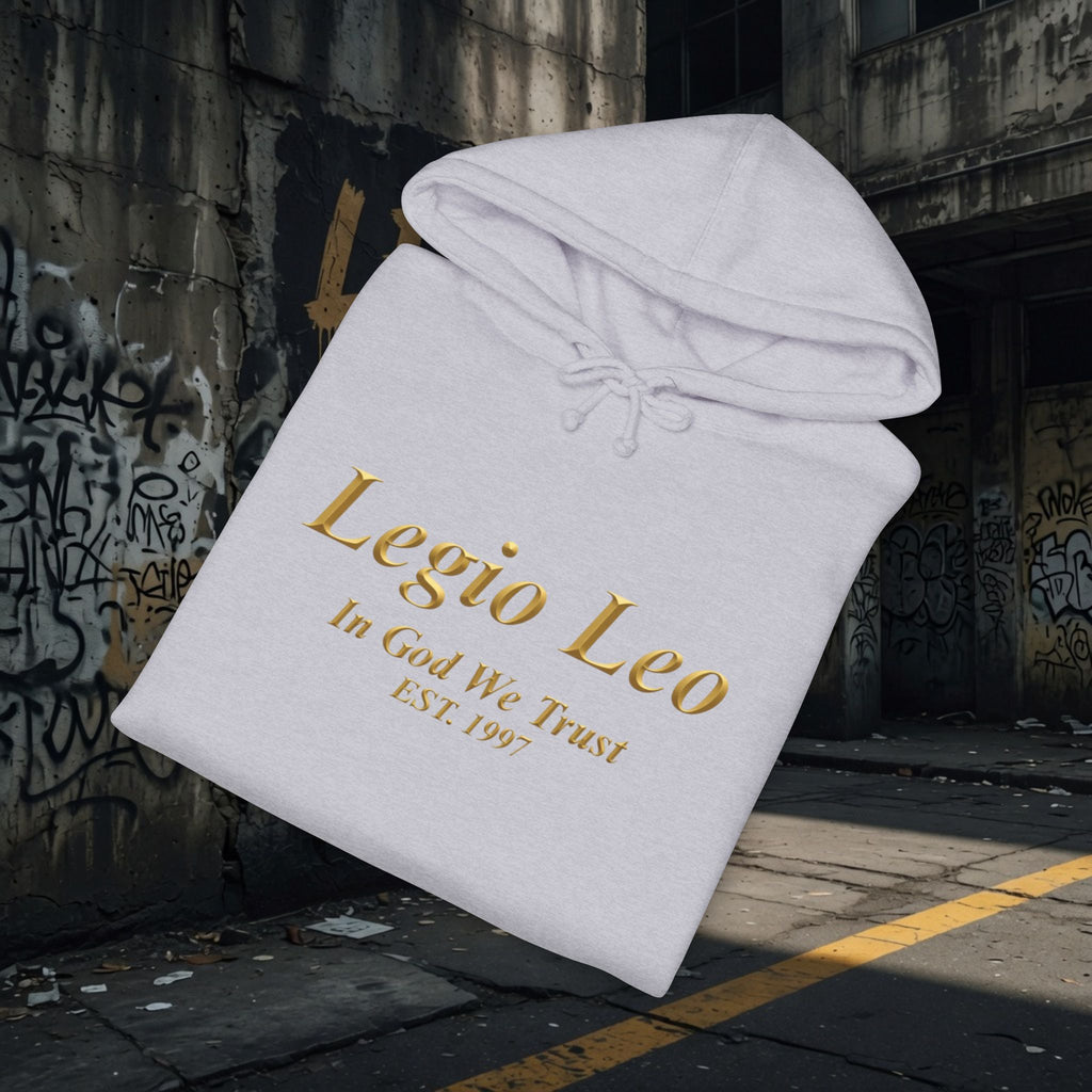 Legio Leo | In God We Trust | Unisex Heavyweight Hooded Sweatshirt