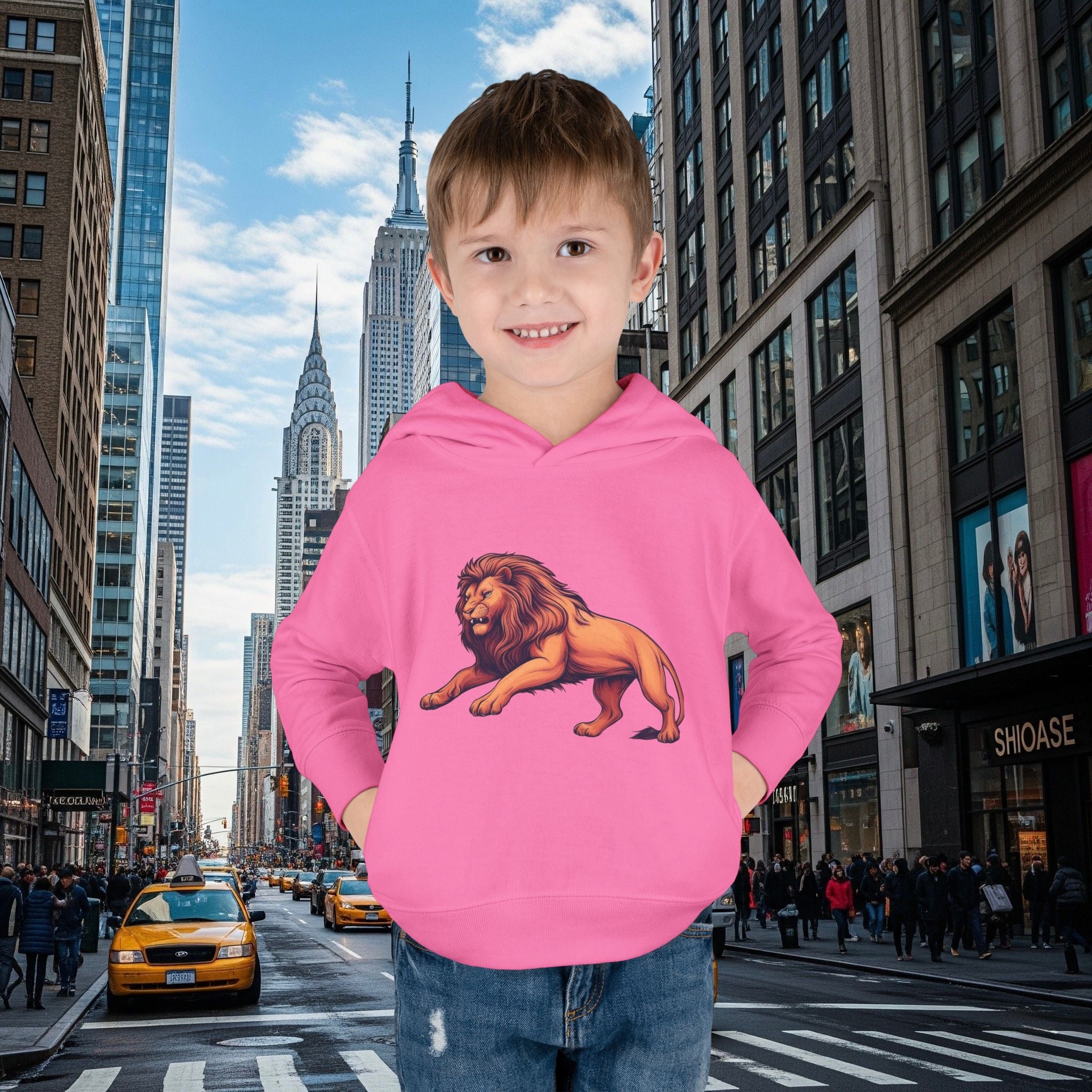 Legio Leo’s Toddler Pullover Fleece Hoodie (Grown Lion)