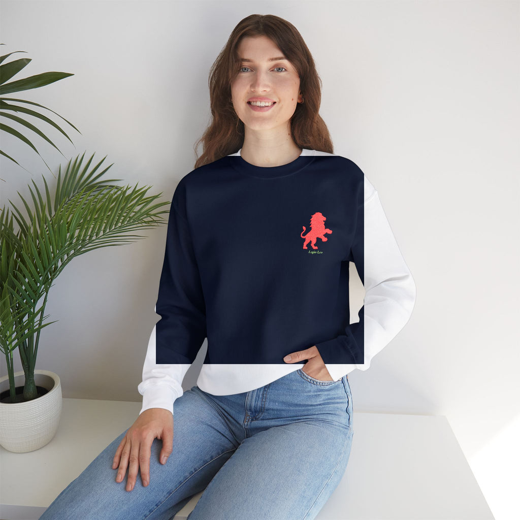 Legio Leo by DZ Royal Crewneck Sweatshirt | Mighty Lion Embroidered