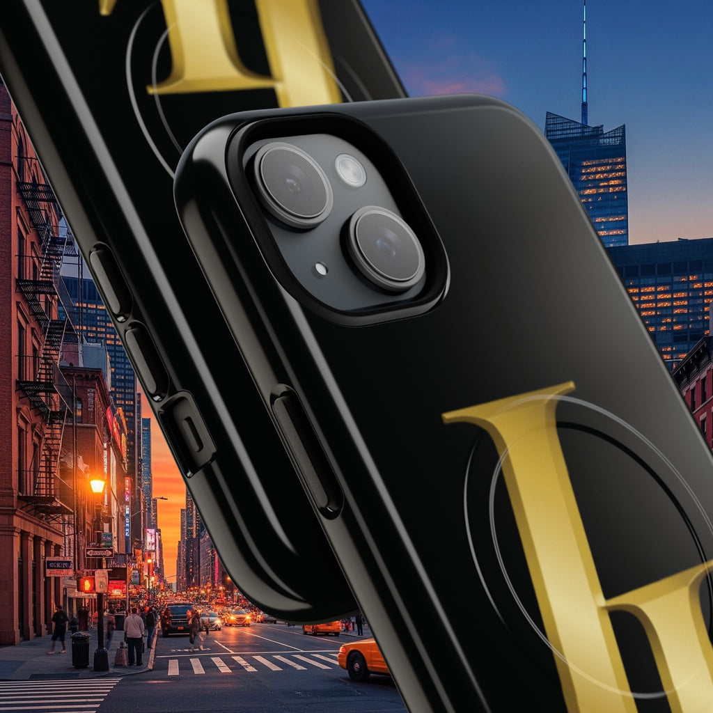 Stylish Tough Magnetic Phone Case | Overlapping L’s Design