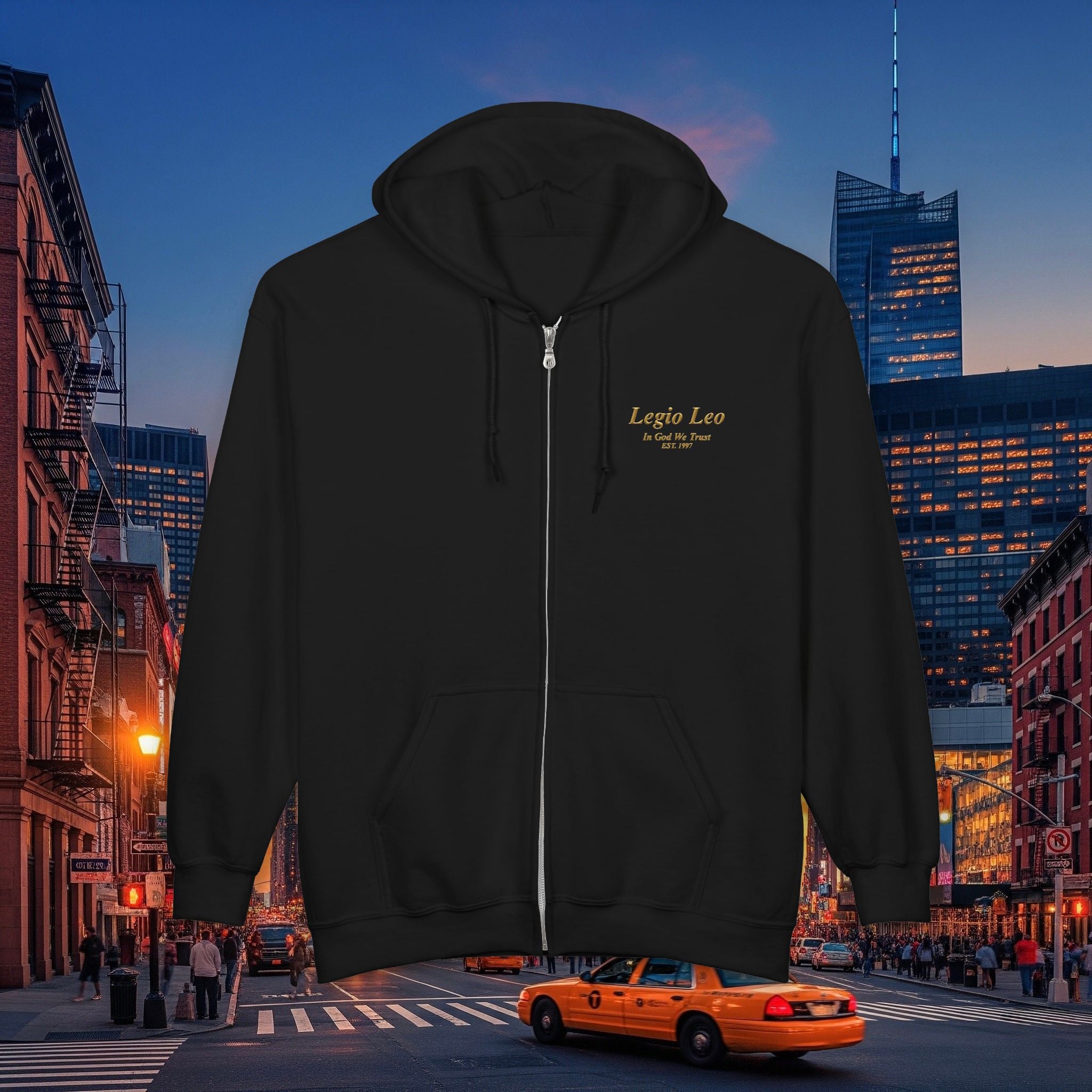 Legio Leo Zip Hoodie — Warrior Full-Zip Sweatshirt