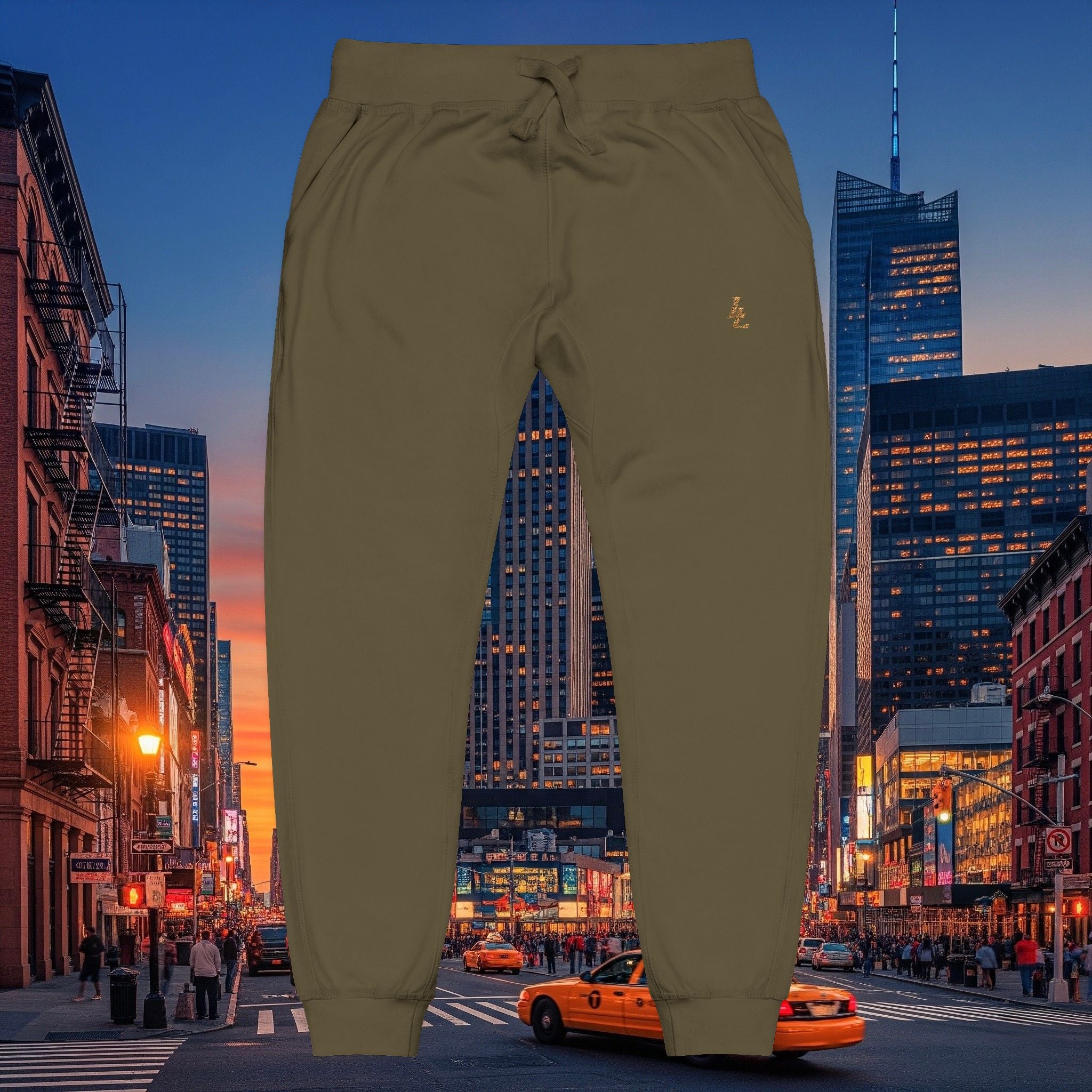 Legio Leo Sweatpants — OverLapping L’s Embroidery Design Cozy Fleece Joggers