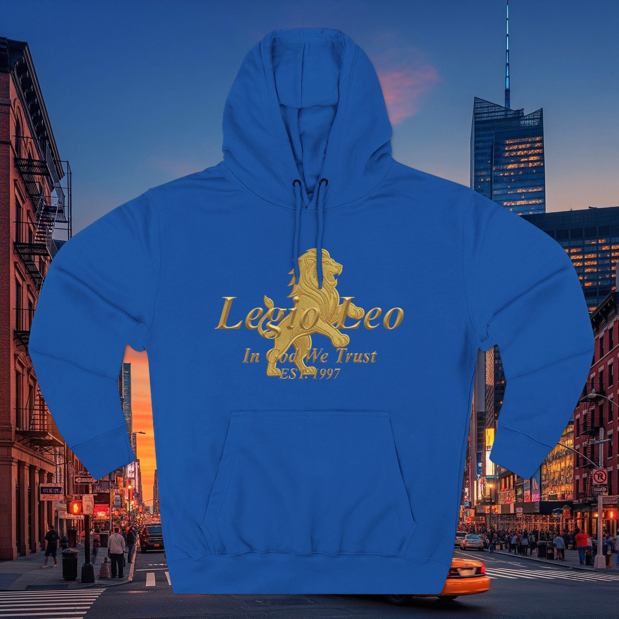 Legio Leo Golden Edition Fleece Hoodie – Minimal Gold Script Pullover