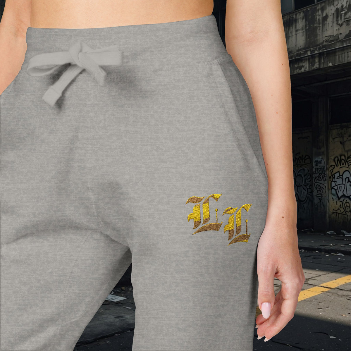 Legio Leo Embroidered Streetwear Fleece Sweatpants