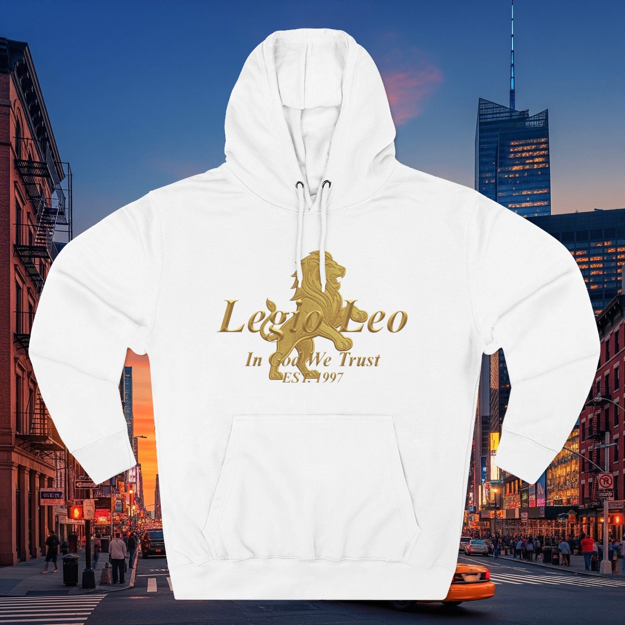 Legio Leo Golden Edition Fleece Hoodie – Minimal Gold Script Pullover